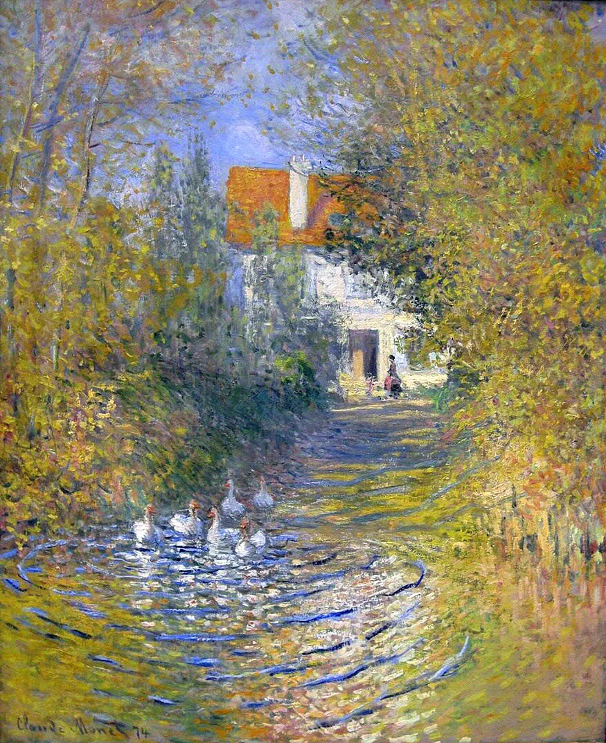 Geese in the creek, 1874 - Claude Monet