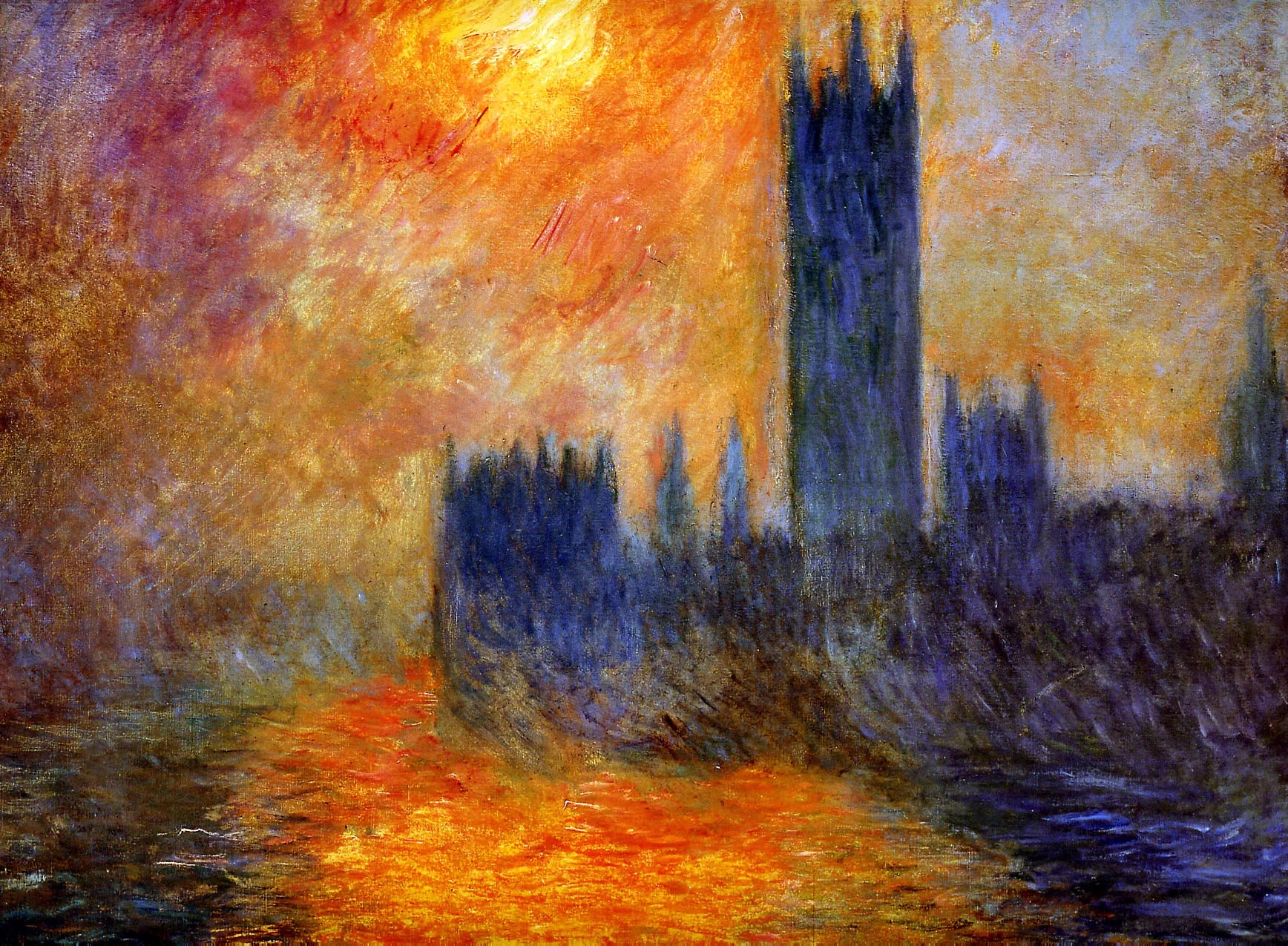 House of Parliament Sun, 1903 - Claude Monet