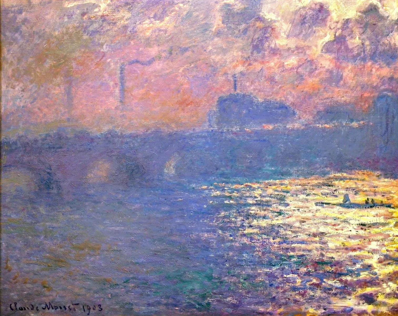 Waterloo Bridge, Sunlight Effect, 1903 - Claude Monet