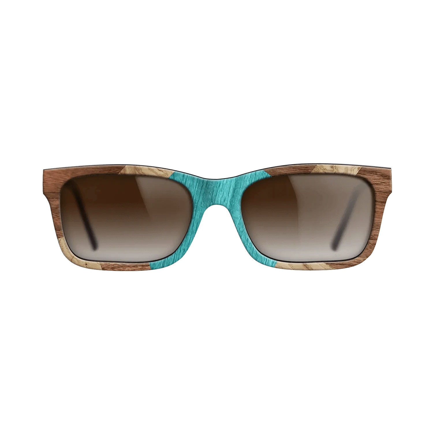 Poplar Dyed: Turquoise,Olive Burl,Walnut Claro Dark: Mosaic - The Sage - Rectangle - 1071 - SIRIS wood optic