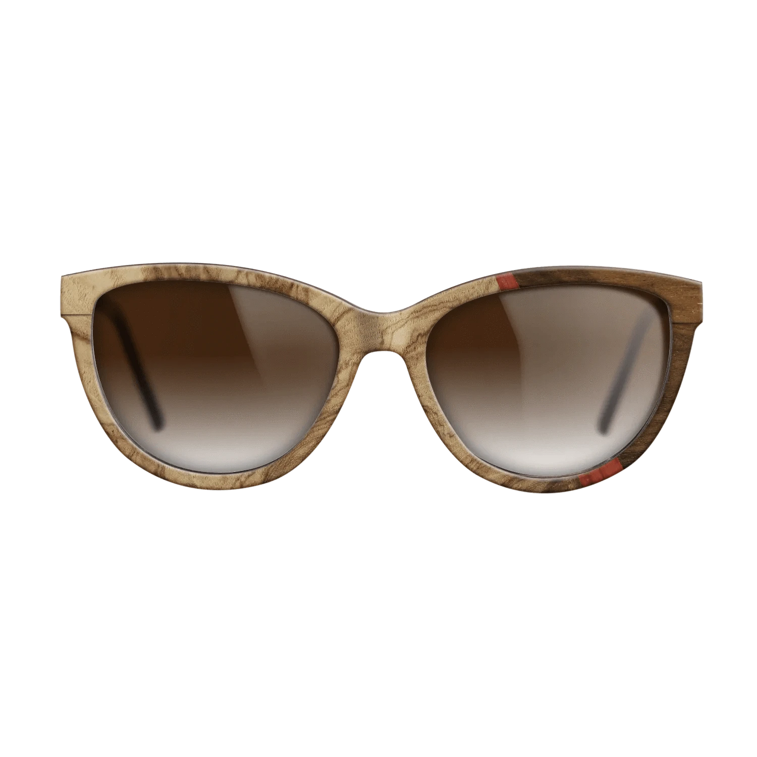 Olive Burl,Poplar Dyed: Red,Ziricote Light Quartered: Wedge - The Maiden - Cat - 1040 - SIRIS wood optic