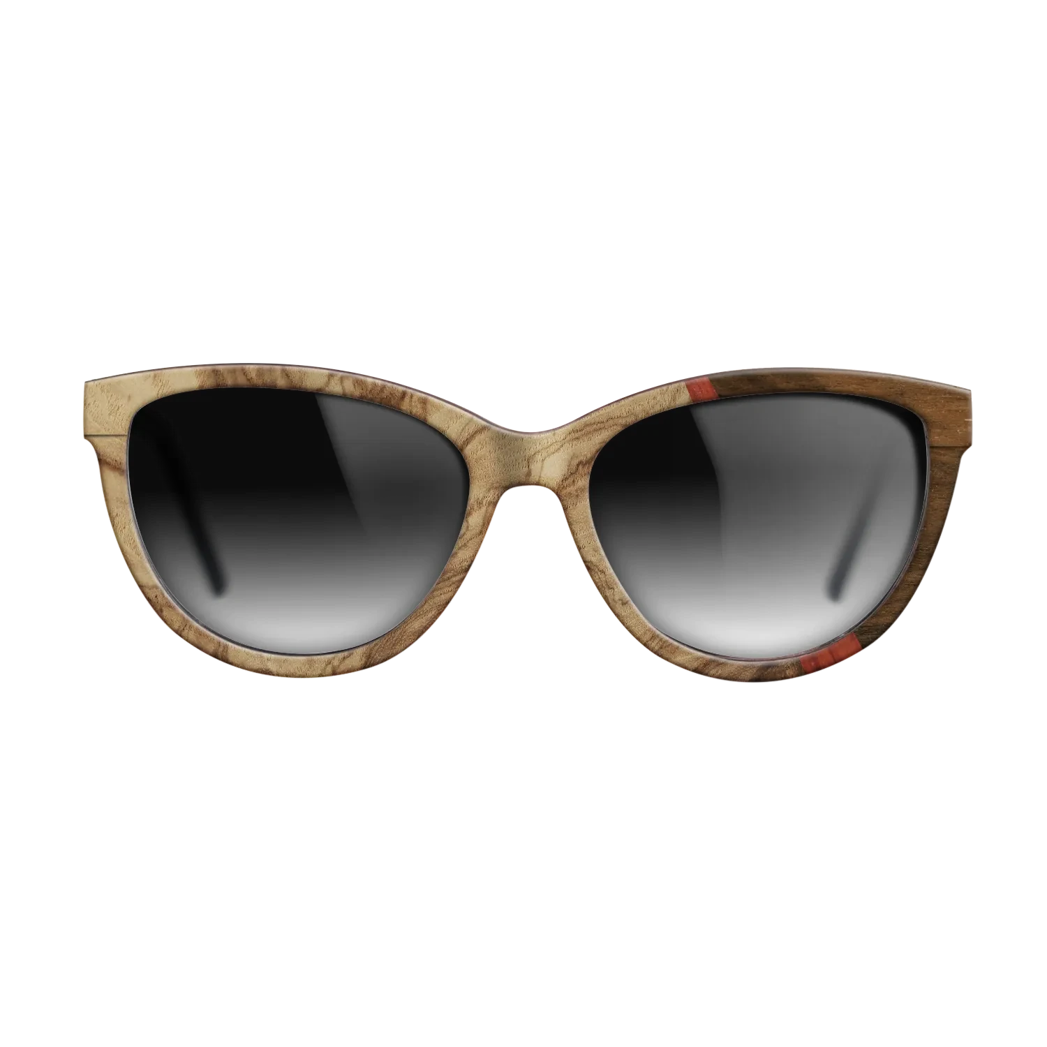 Olive Burl,Poplar Dyed: Red,Ziricote Light Quartered: Wedge - The Maiden - Cat - 1040 - SIRIS wood optic