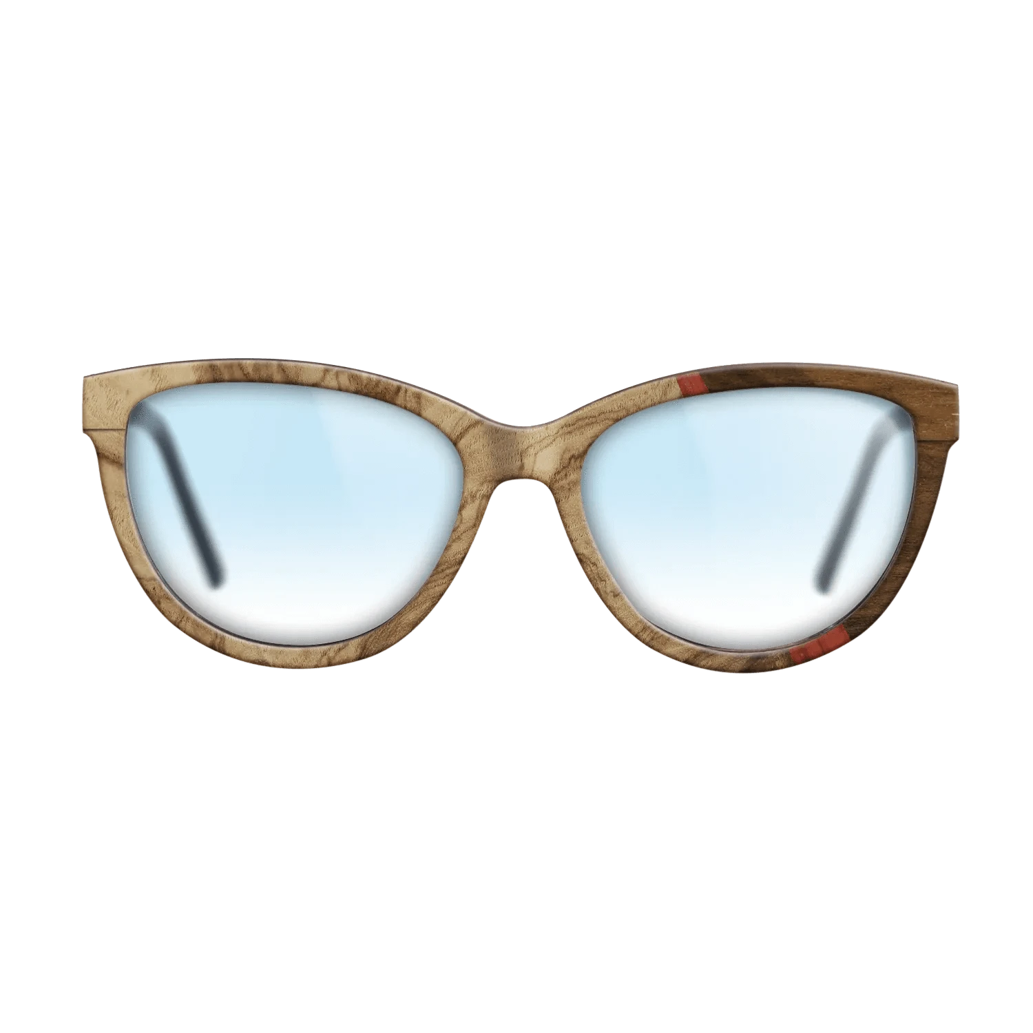 Olive Burl,Poplar Dyed: Red,Ziricote Light Quartered: Wedge - The Maiden - Cat - 1040 - SIRIS wood optic