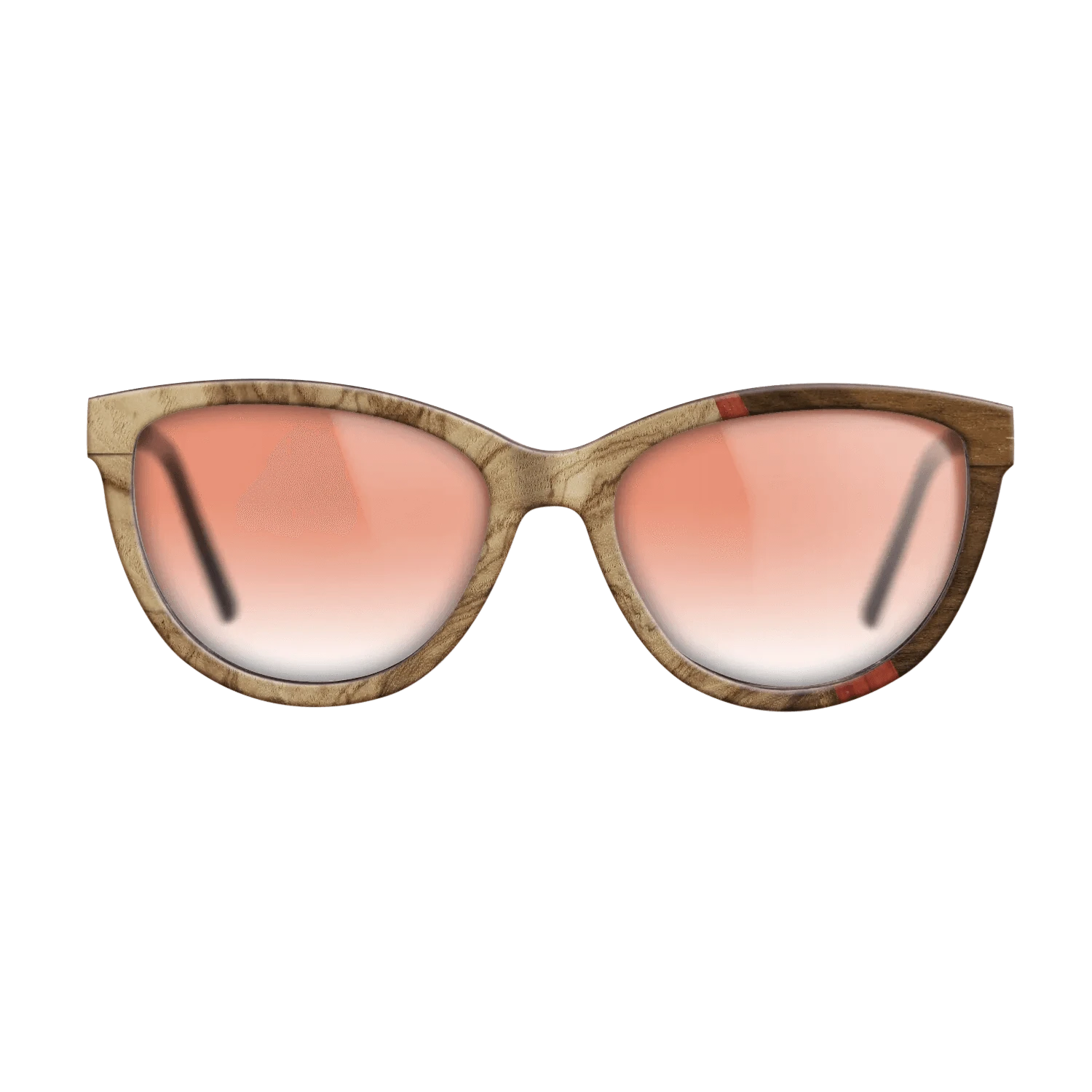 Olive Burl,Poplar Dyed: Red,Ziricote Light Quartered: Wedge - The Maiden - Cat - 1040 - SIRIS wood optic