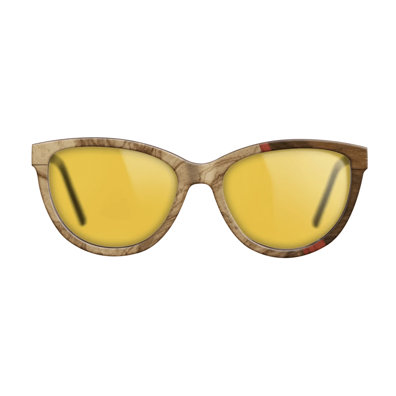 Olive Burl,Poplar Dyed: Red,Ziricote Light Quartered: Wedge - The Maiden - Cat - 1040 - SIRIS wood optic