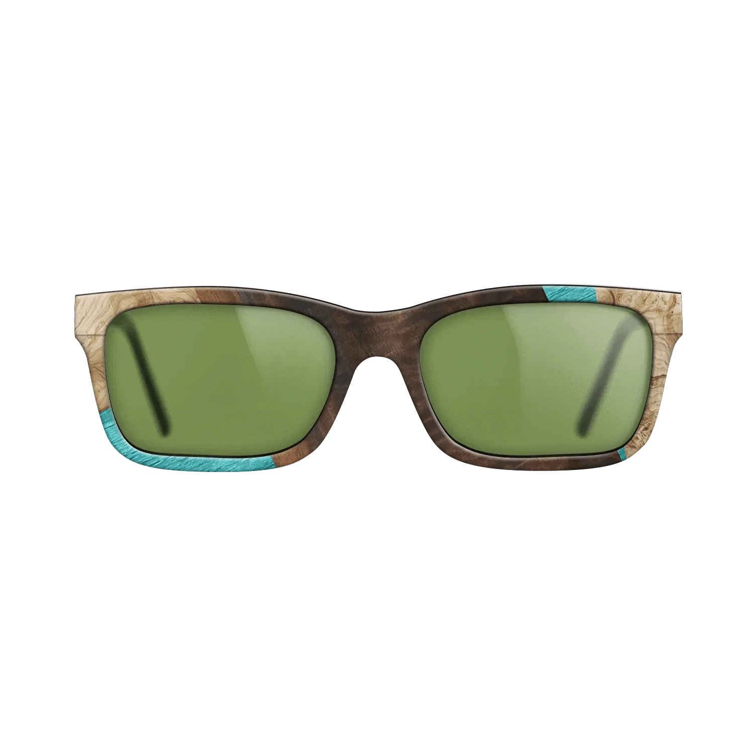 Louro Preto,Poplar Dyed: Turquoise,Fumed Eucalyptus,Olive Burl: Geometric - The Sage - Rectangle - 1845 - SIRIS wood optic