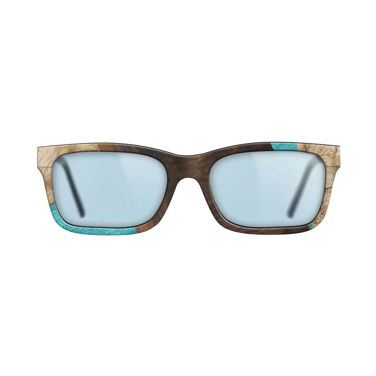 Louro Preto,Poplar Dyed: Turquoise,Fumed Eucalyptus,Olive Burl: Geometric - The Sage - Rectangle - 1845 - SIRIS wood optic