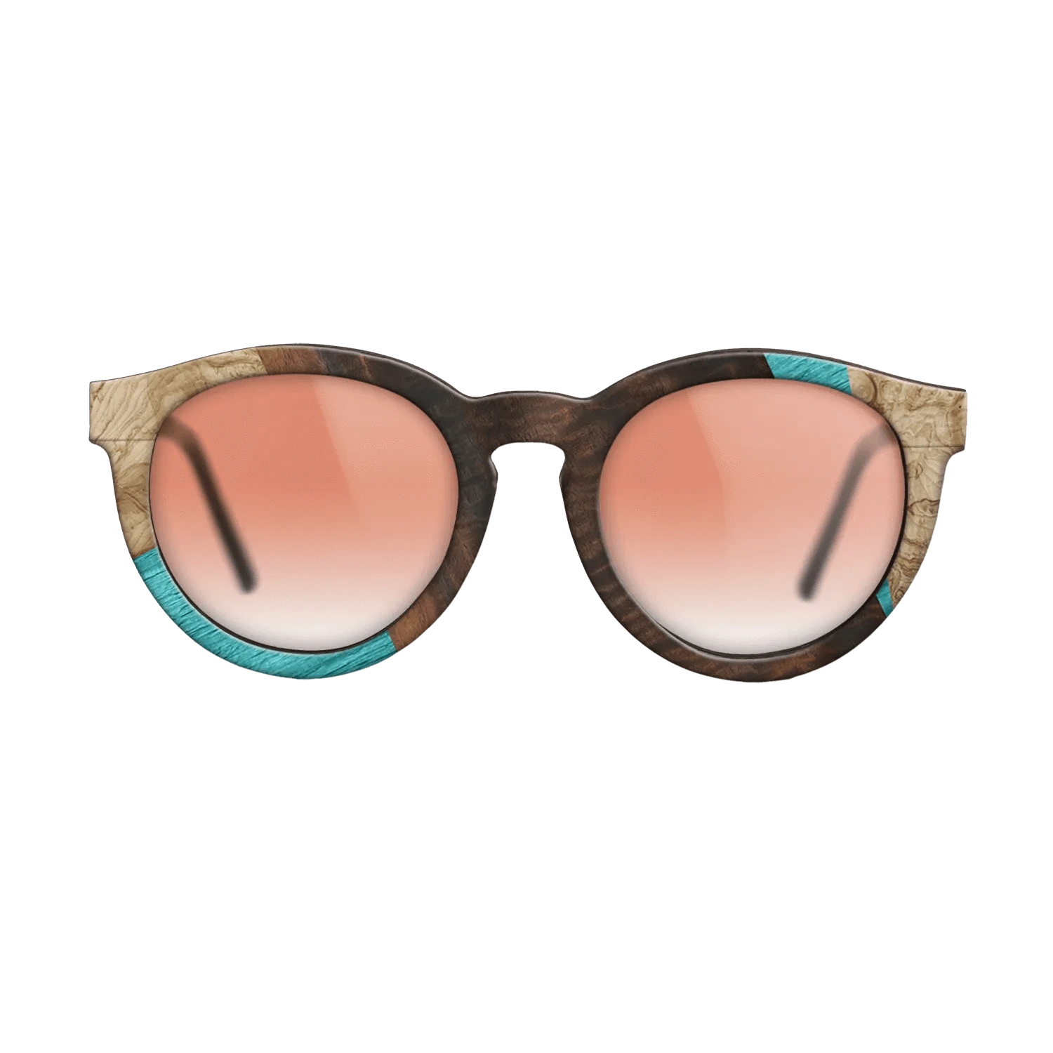 Louro Preto,Poplar Dyed: Turquoise,Fumed Eucalyptus,Olive Burl: Geometric - The Rebel - Round - 1845 - SIRIS wood optic