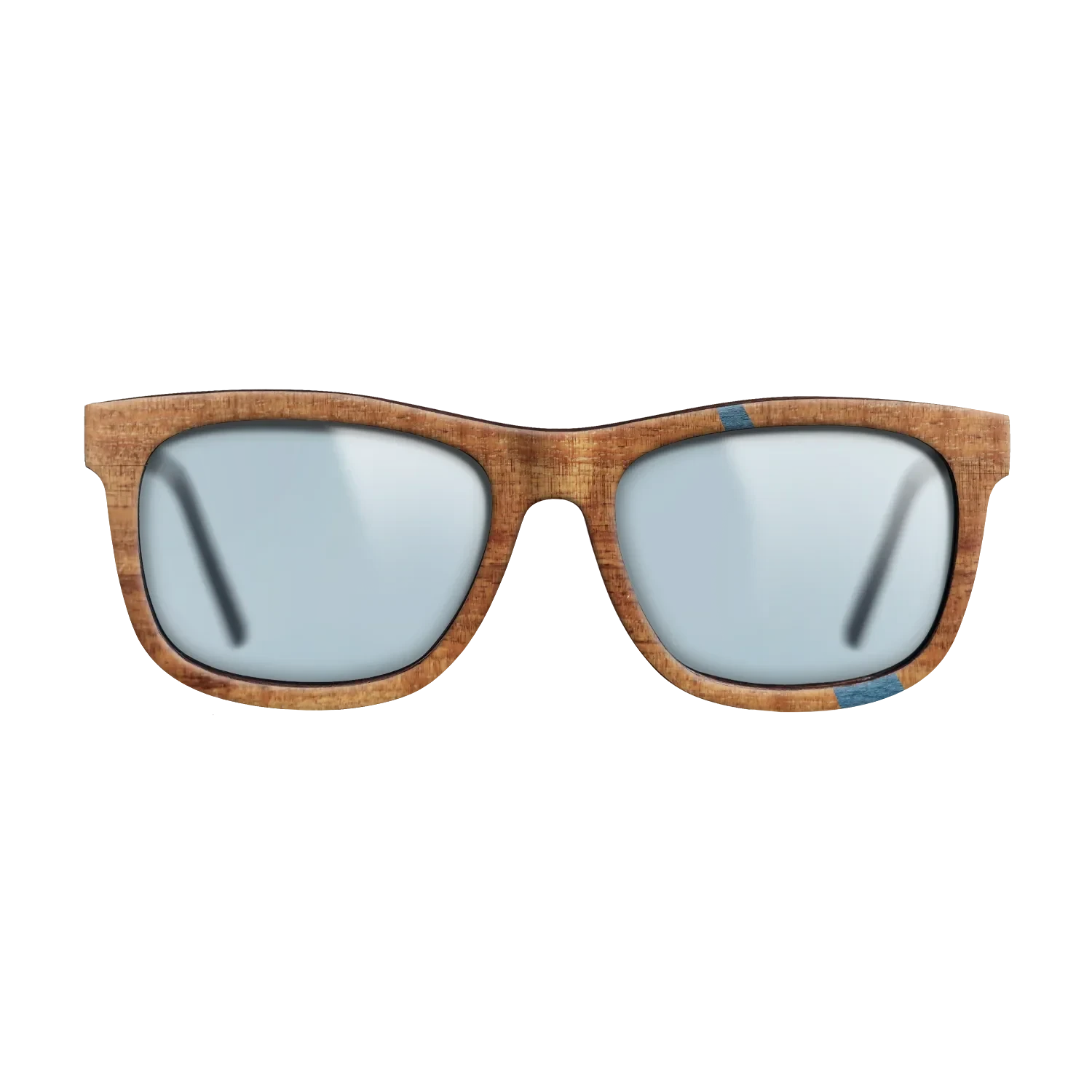 Poplar Dyed: Blue Denim,Koa: Wedge - The Hero - Square - 831 - SIRIS wood optic