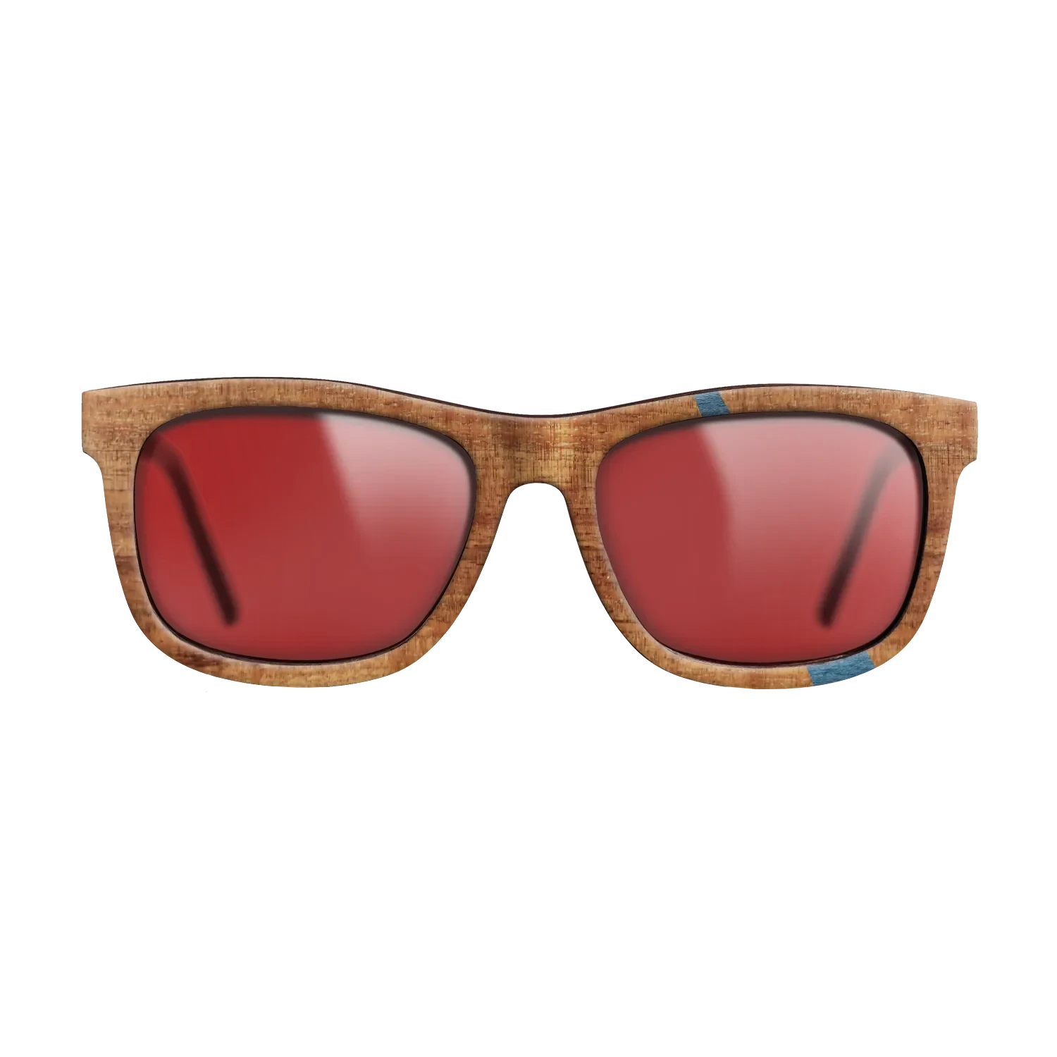 Poplar Dyed: Blue Denim,Koa: Wedge - The Hero - Square - 831 - SIRIS wood optic