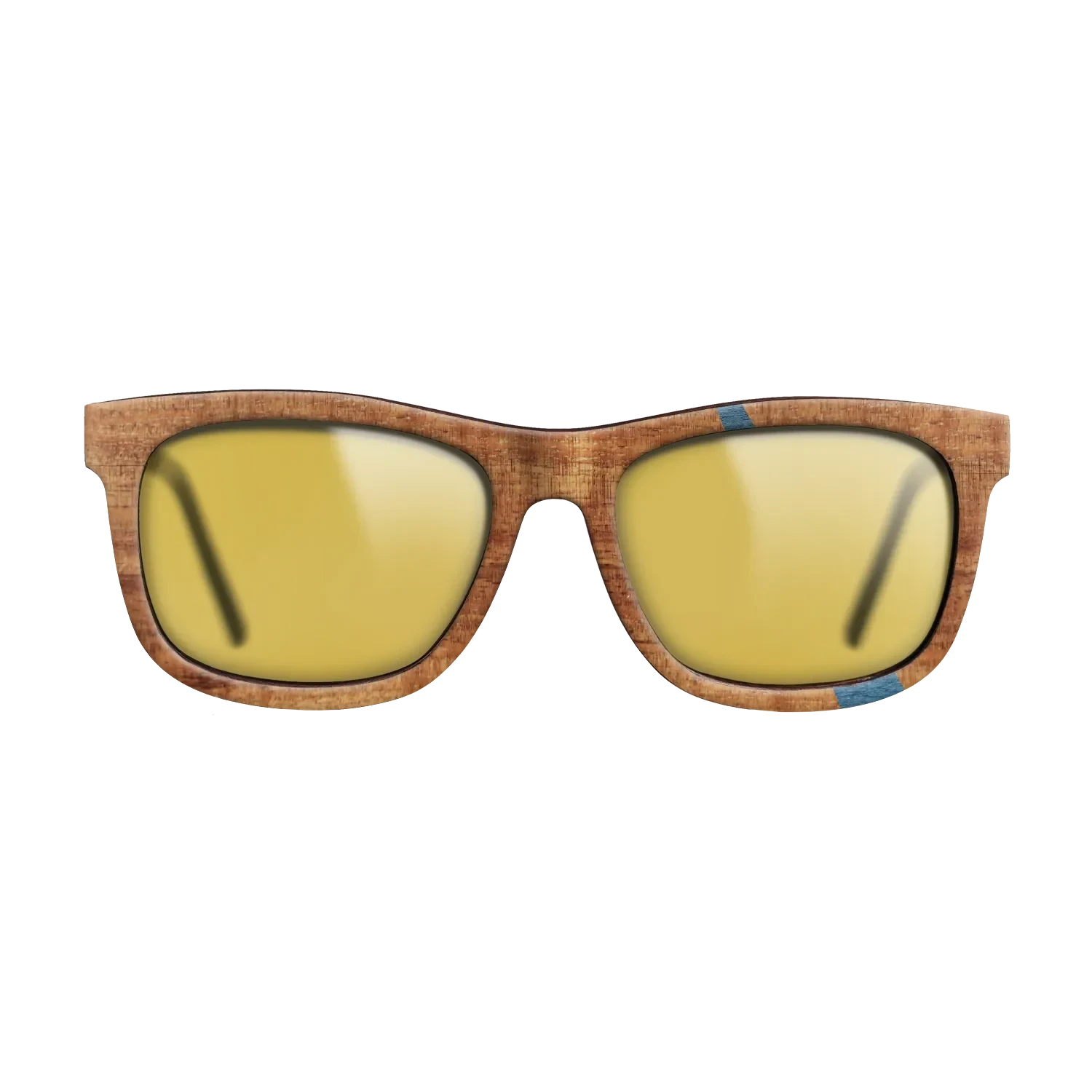 Poplar Dyed: Blue Denim,Koa: Wedge - The Rebel - Round - 831 - SIRIS wood optic