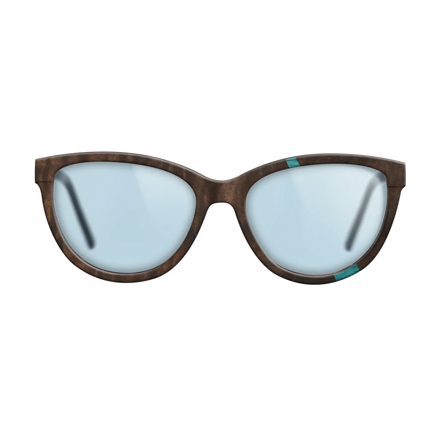 Poplar Dyed: Turquoise,Fumed Eucalyptus: Wedge - The Maiden - Cat - 989 - SIRIS wood optic