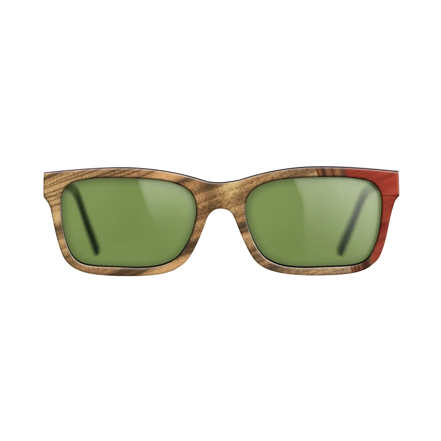 Santos Rosewood Dark,Louro Preto,Poplar Dyed: Red: Wedge - The Sage - Rectangle - 1419 - SIRIS wood optic