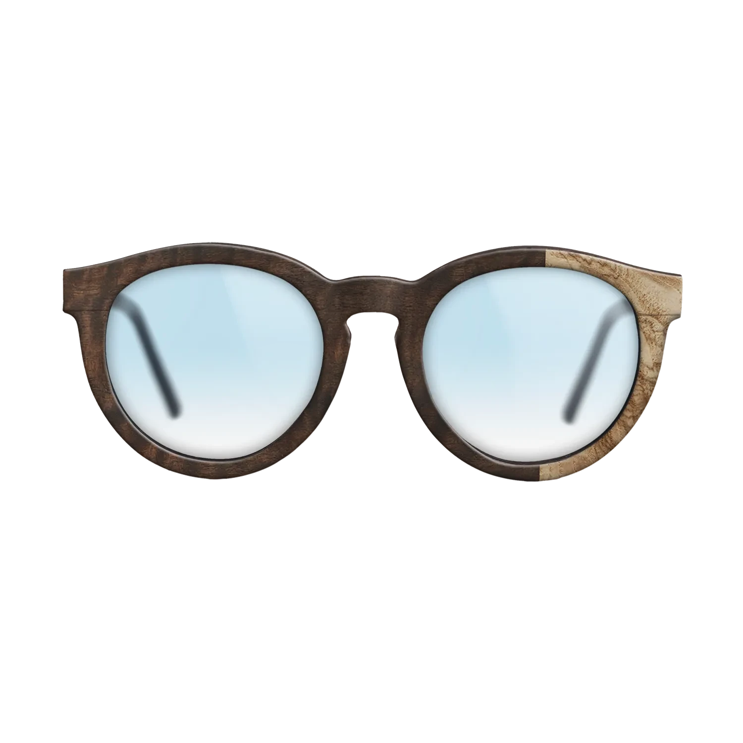 Walnut: Straight Grain,Olive Burl,Fumed Eucalyptus: Patch - The Rebel - Round - 1262 - SIRIS wood optic