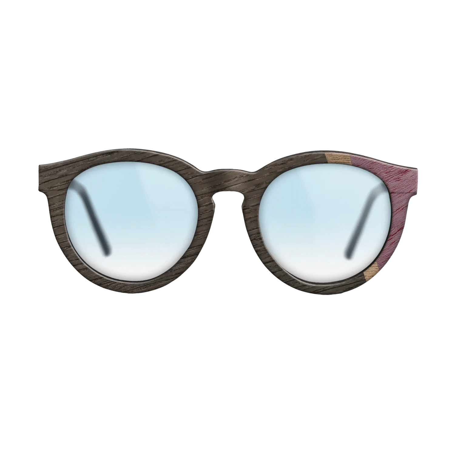 Santos Rosewood Dark,Fumed Oak,Purpleheart,Wenge,Walnut: Straight Grain: Wedge - The Rebel - Round - 1275 - SIRIS wood optic