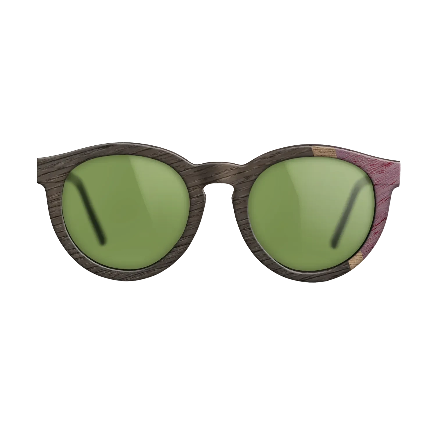 Santos Rosewood Dark,Fumed Oak,Purpleheart,Wenge,Walnut: Straight Grain: Wedge - The Rebel - Round - 1275 - SIRIS wood optic