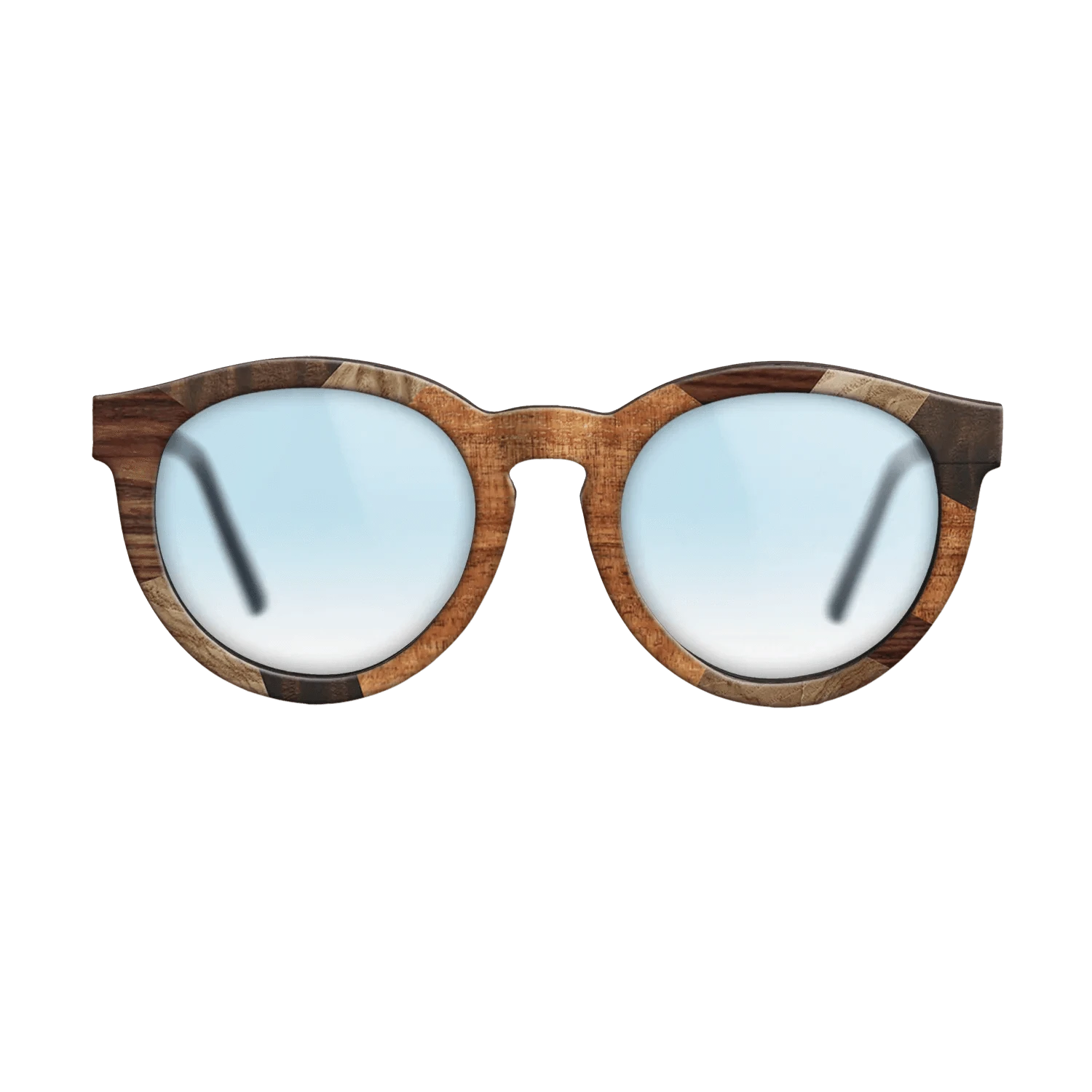 Italian Ebony,Santos Rosewood Dark,Olive Burl,Fumed Eucalyptus,Koa: Mosaic - The Rebel - Round - 1830 - SIRIS wood optic