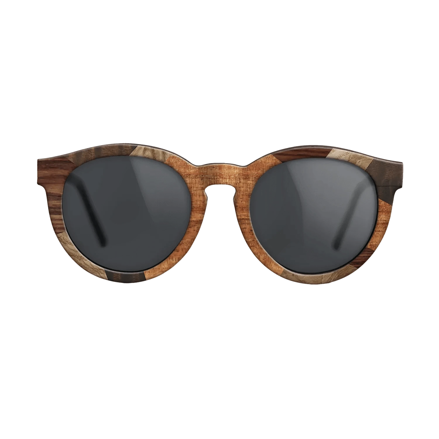 Italian Ebony,Santos Rosewood Dark,Olive Burl,Fumed Eucalyptus,Koa: Mosaic - The Rebel - Round - 1830 - SIRIS wood optic