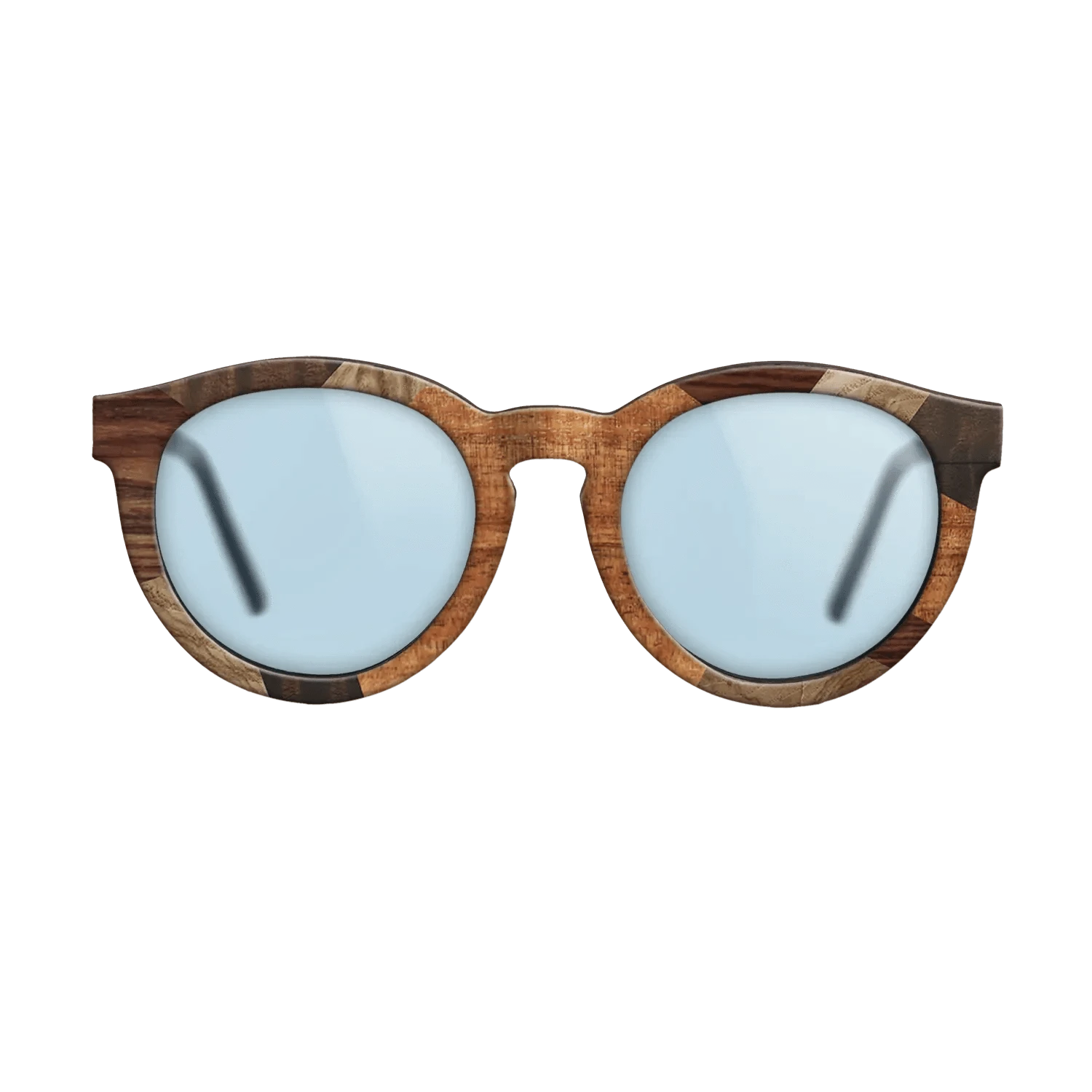 Italian Ebony,Santos Rosewood Dark,Olive Burl,Fumed Eucalyptus,Koa: Mosaic - The Rebel - Round - 1830 - SIRIS wood optic