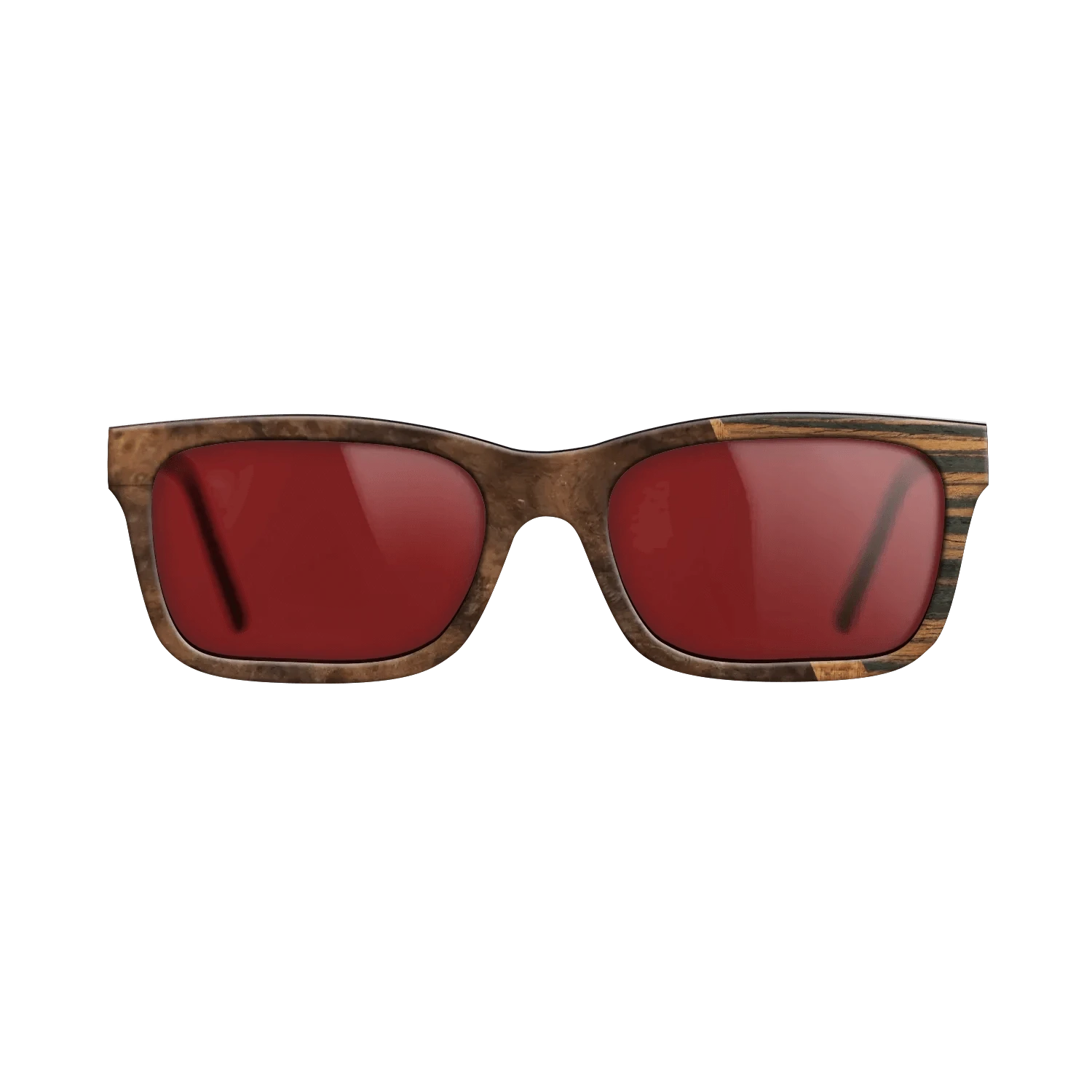 Koa,Walnut Burl,Italian Ebony: Wedge - The Sage - Rectangle - 1601 - SIRIS wood optic