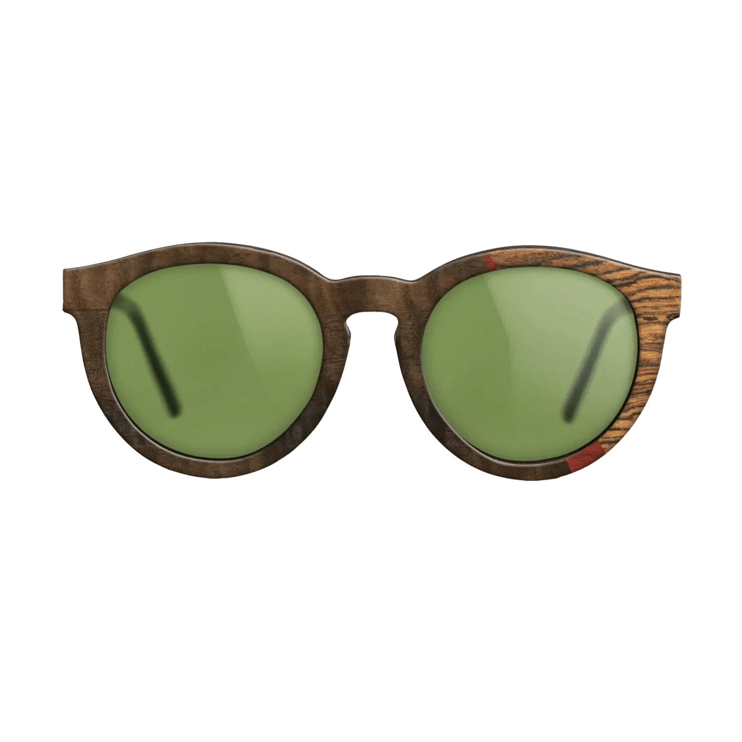 Poplar Dyed: Red,Fumed Eucalyptus,Bocote,Italian Ebony: Angle Cut - The Rebel - Round - 1855 - SIRIS wood optic