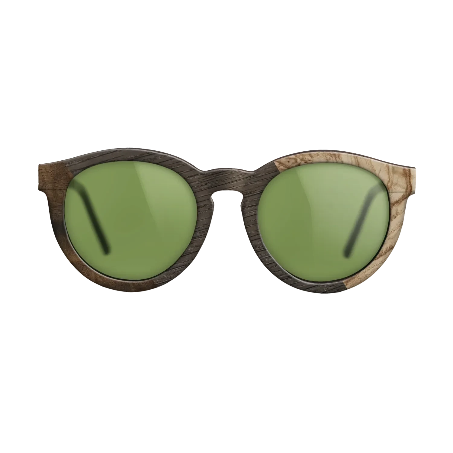 Koa,Fumed Oak,Olive Burl,Fumed Eucalyptus: Angle Cut - The Rebel - Round - 1144 - SIRIS wood optic