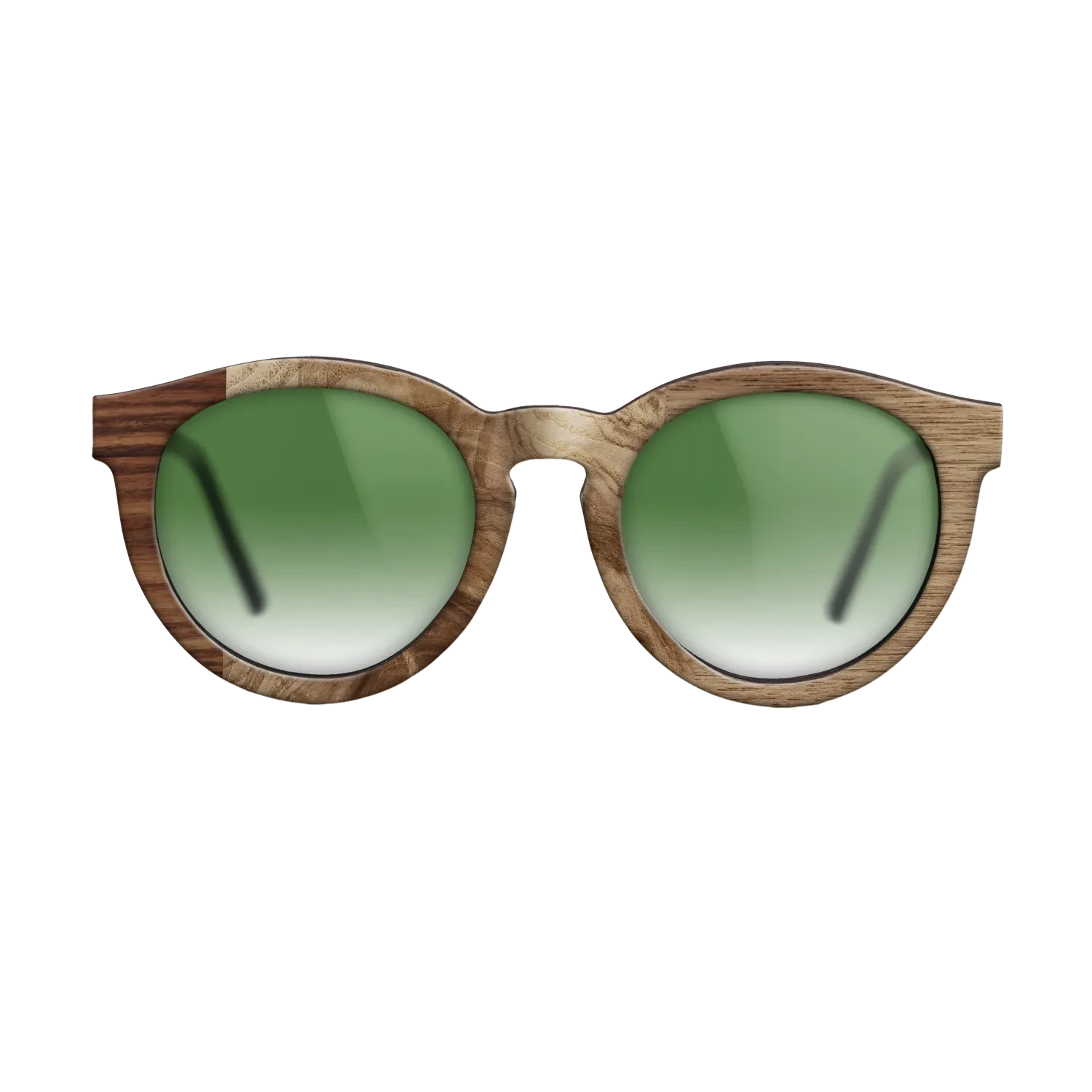 Walnut Claro Light,Olive Burl,Santos Rosewood Dark,Walnut: Straight Grain: Patch - The Rebel - Round - 1876 - SIRIS wood optic