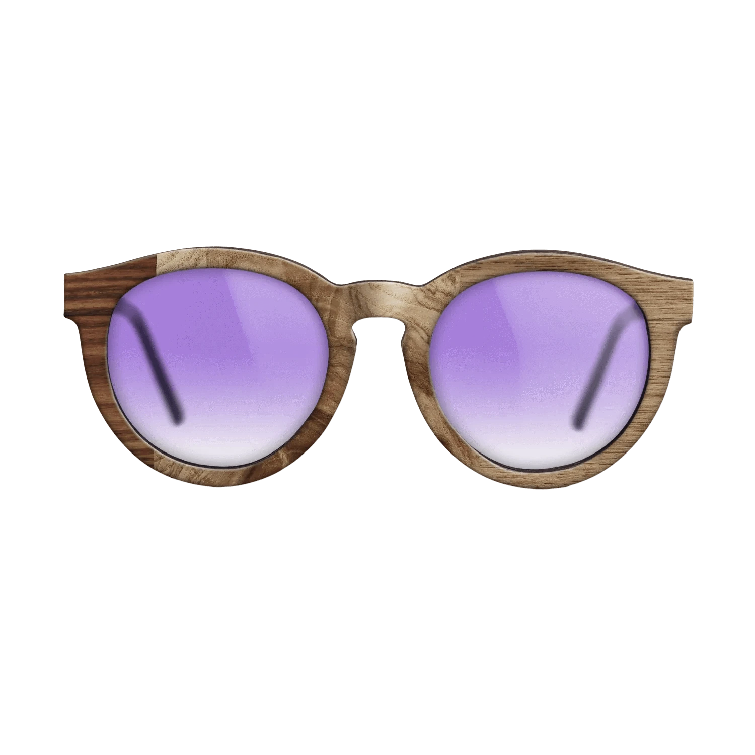 Walnut Claro Light,Olive Burl,Santos Rosewood Dark,Walnut: Straight Grain: Patch - The Rebel - Round - 1876 - SIRIS wood optic