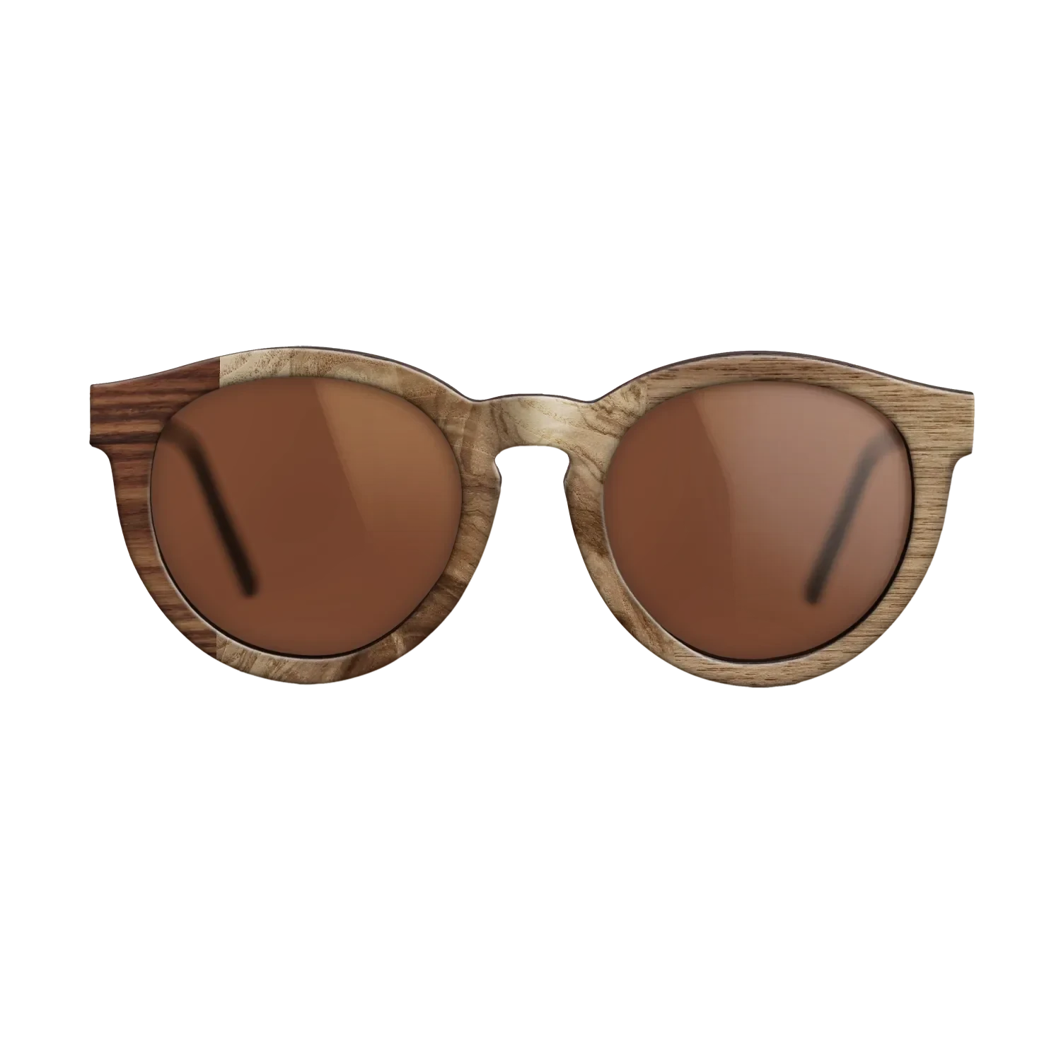 Walnut Claro Light,Olive Burl,Santos Rosewood Dark,Walnut: Straight Grain: Patch - The Rebel - Round - 1876 - SIRIS wood optic