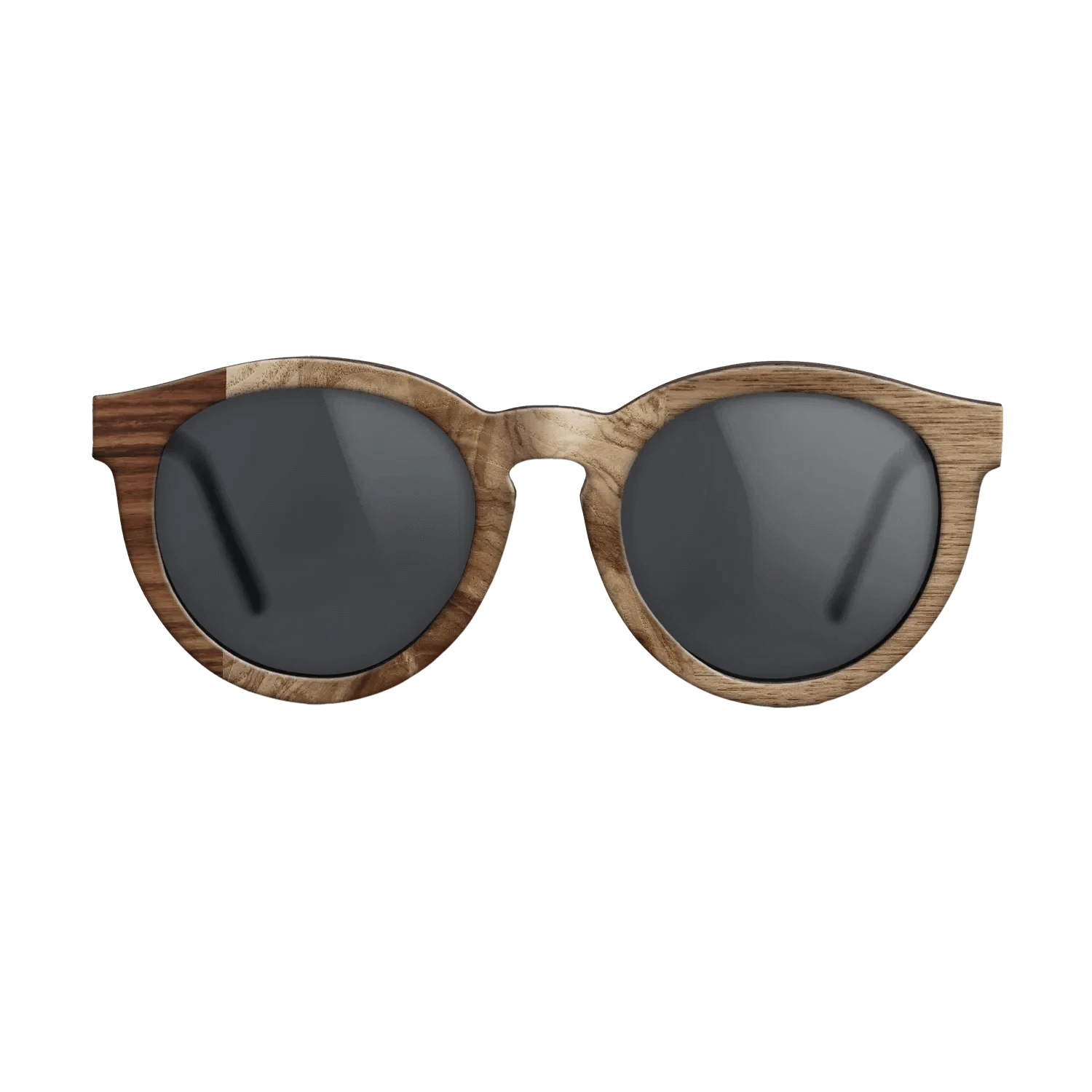 Walnut Claro Light,Olive Burl,Santos Rosewood Dark,Walnut: Straight Grain: Patch - The Rebel - Round - 1876 - SIRIS wood optic