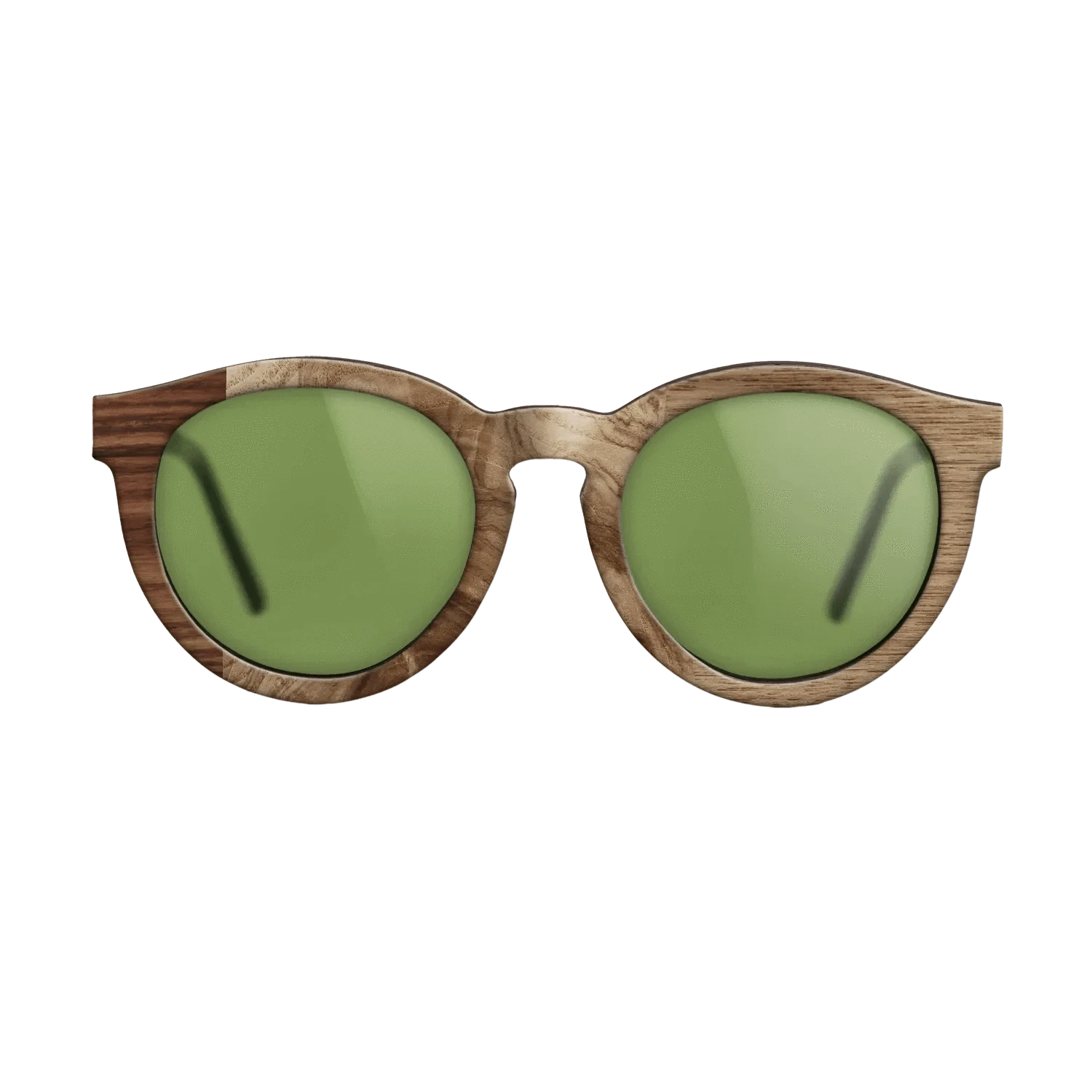 Walnut Claro Light,Olive Burl,Santos Rosewood Dark,Walnut: Straight Grain: Patch - The Rebel - Round - 1876 - SIRIS wood optic
