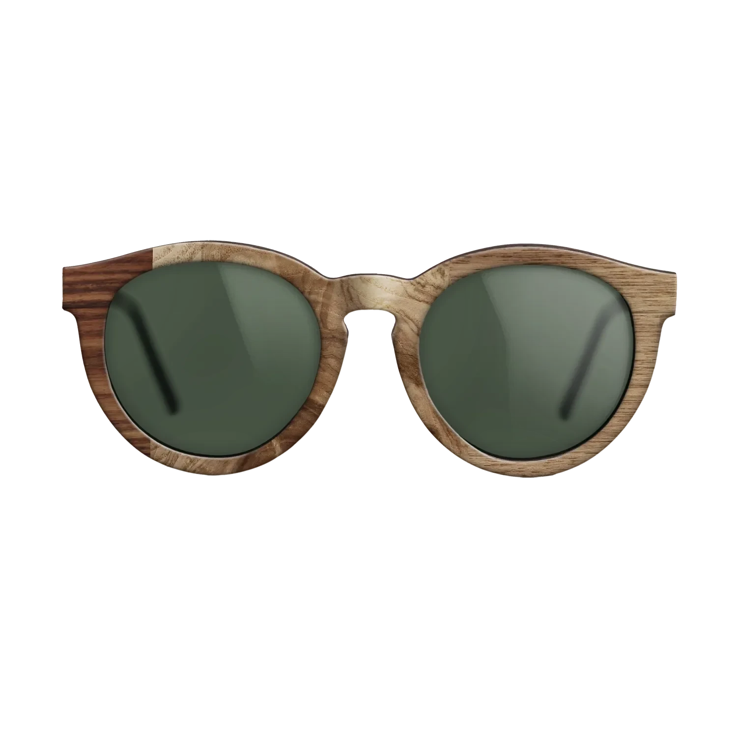 Walnut Claro Light,Olive Burl,Santos Rosewood Dark,Walnut: Straight Grain: Patch - The Rebel - Round - 1876 - SIRIS wood optic