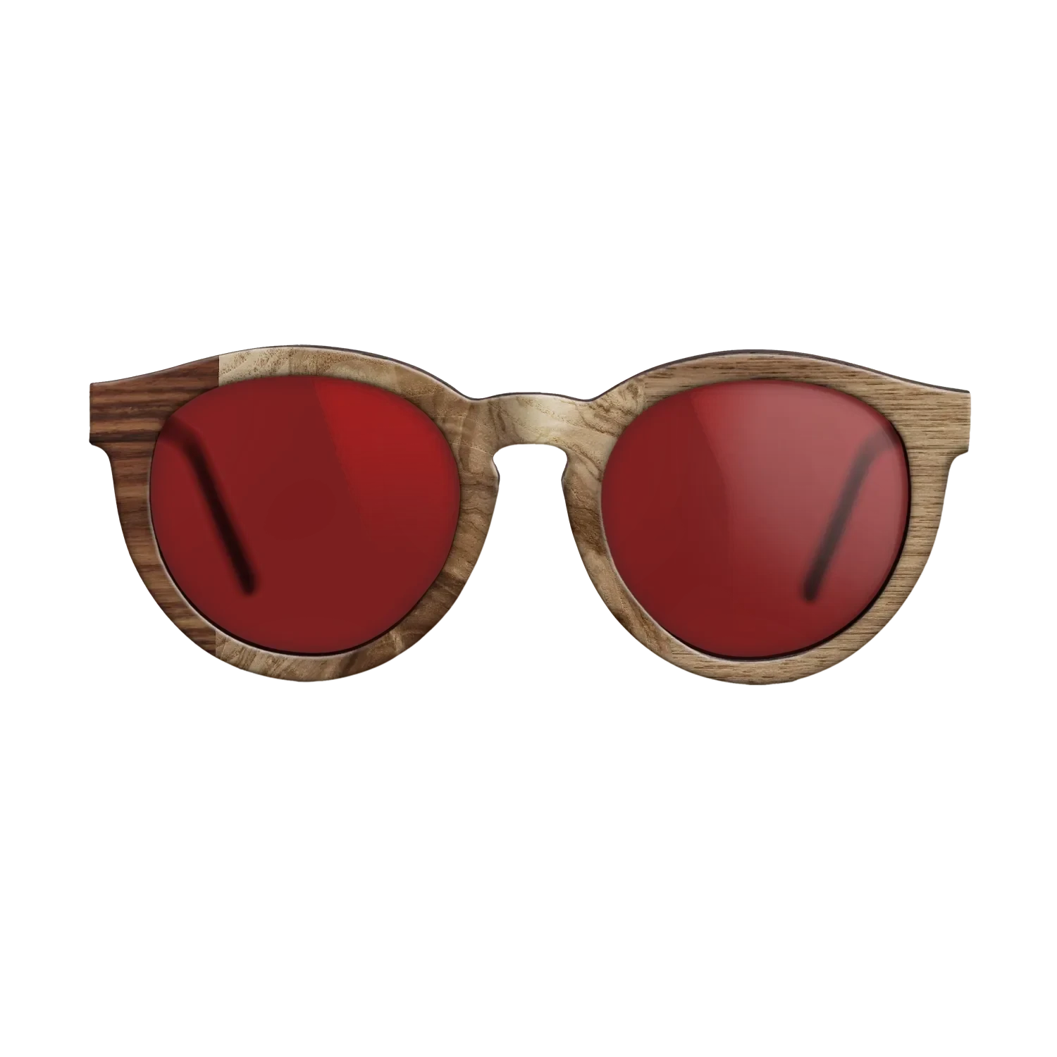 Walnut Claro Light,Olive Burl,Santos Rosewood Dark,Walnut: Straight Grain: Patch - The Rebel - Round - 1876 - SIRIS wood optic