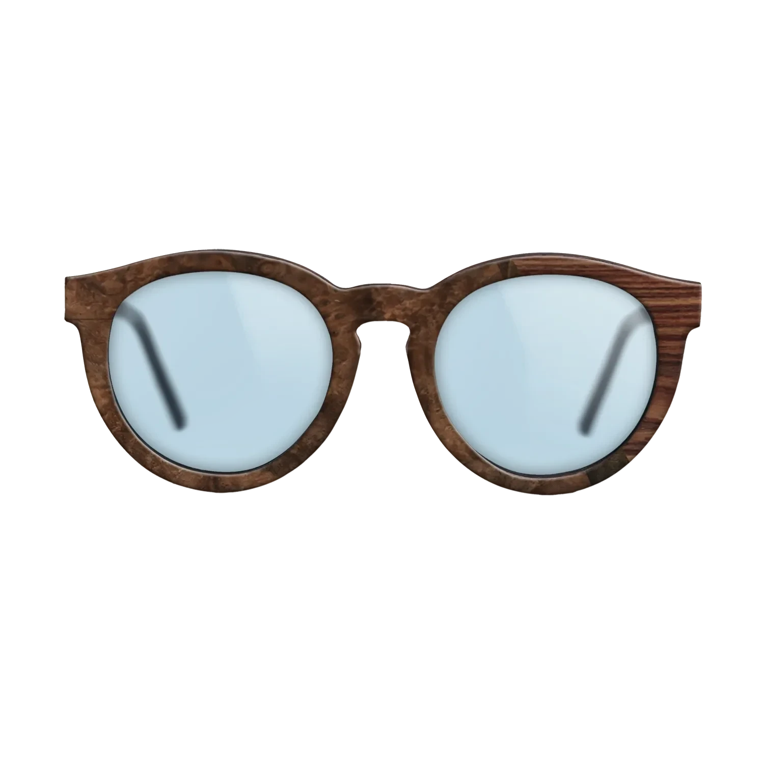 Koa,Fumed Eucalyptus,Walnut Burl,Santos Rosewood Dark: Single Cut - The Rebel - Round - 1322 - SIRIS wood optic