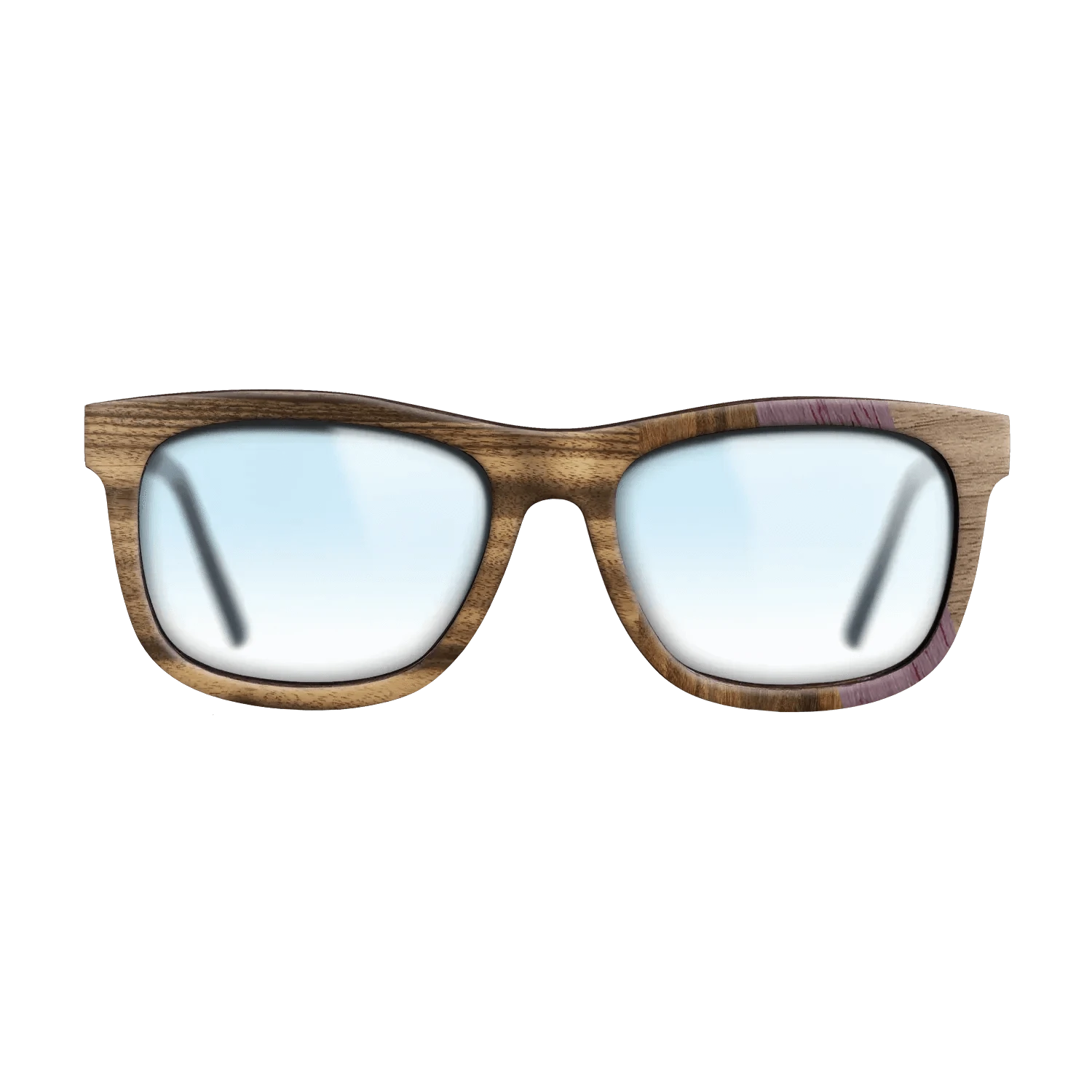 Santos Rosewood Dark,Louro Preto,Purpleheart,Fumed Eucalyptus,Walnut: Straight Grain,Kingwood: Angle Cut - The Hero - Square - 1489 - SIRIS wood optic