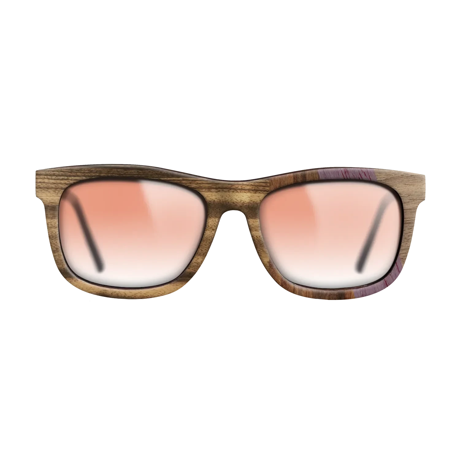 Santos Rosewood Dark,Louro Preto,Purpleheart,Fumed Eucalyptus,Walnut: Straight Grain,Kingwood: Angle Cut - The Hero - Square - 1489 - SIRIS wood optic