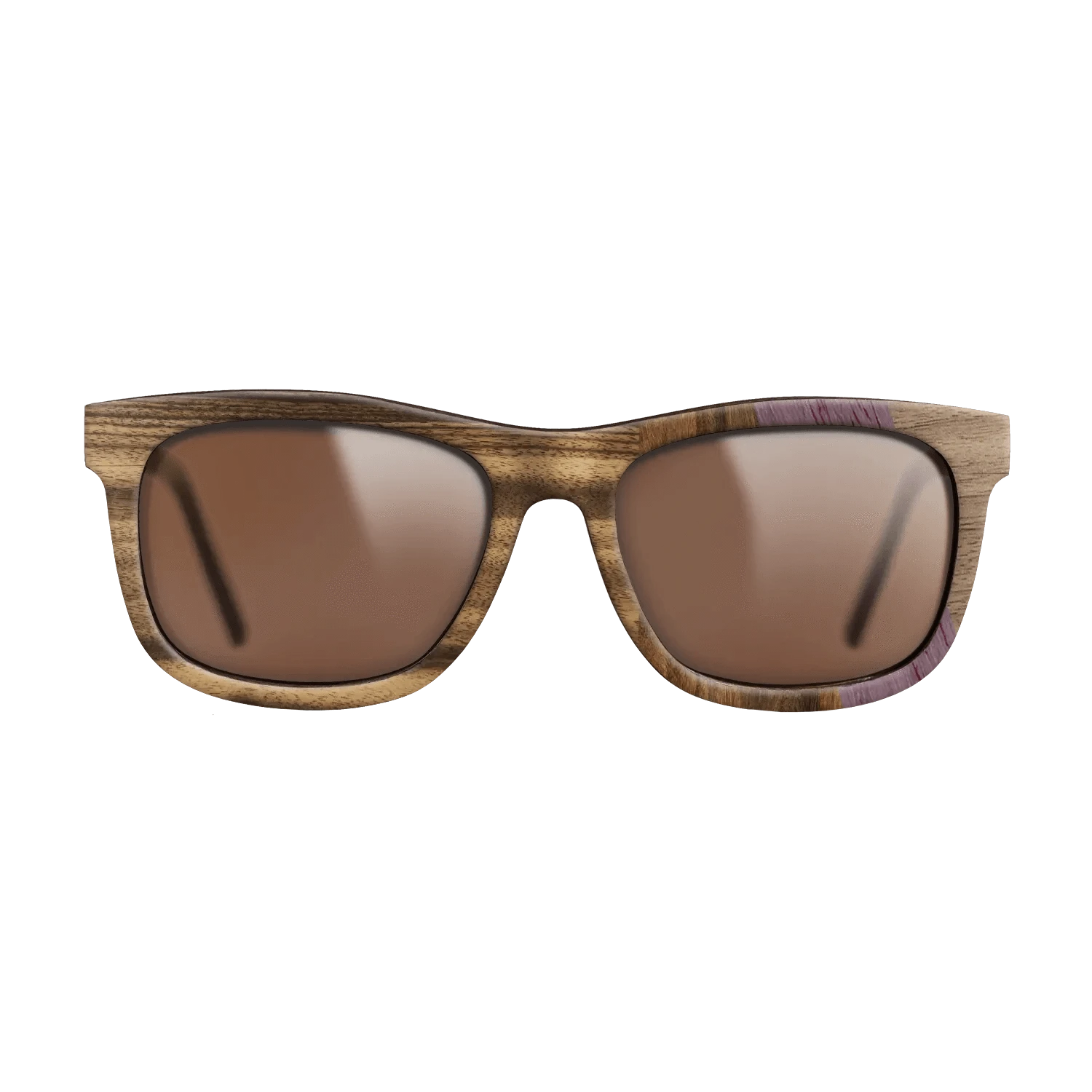 Santos Rosewood Dark,Louro Preto,Purpleheart,Fumed Eucalyptus,Walnut: Straight Grain,Kingwood: Angle Cut - The Hero - Square - 1489 - SIRIS wood optic