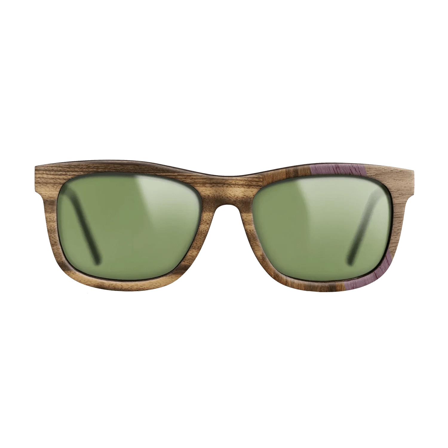 Santos Rosewood Dark,Louro Preto,Purpleheart,Fumed Eucalyptus,Walnut: Straight Grain,Kingwood: Angle Cut - The Hero - Square - 1489 - SIRIS wood optic