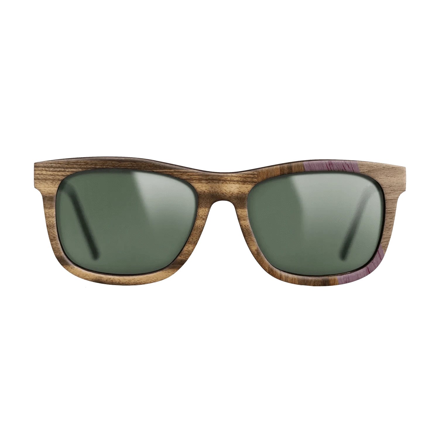 Santos Rosewood Dark,Louro Preto,Purpleheart,Fumed Eucalyptus,Walnut: Straight Grain,Kingwood: Angle Cut - The Hero - Square - 1489 - SIRIS wood optic