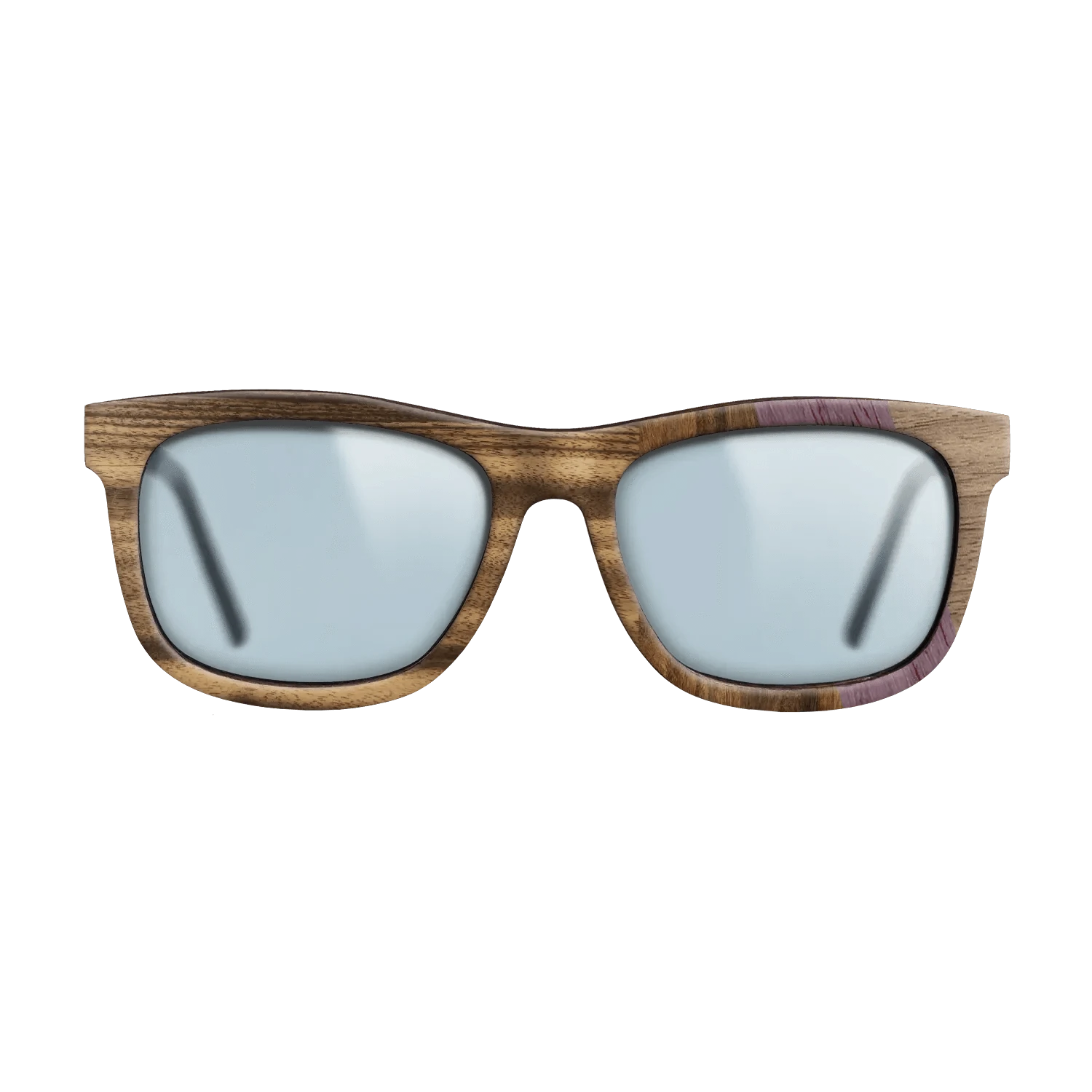 Santos Rosewood Dark,Louro Preto,Purpleheart,Fumed Eucalyptus,Walnut: Straight Grain,Kingwood: Angle Cut - The Hero - Square - 1489 - SIRIS wood optic