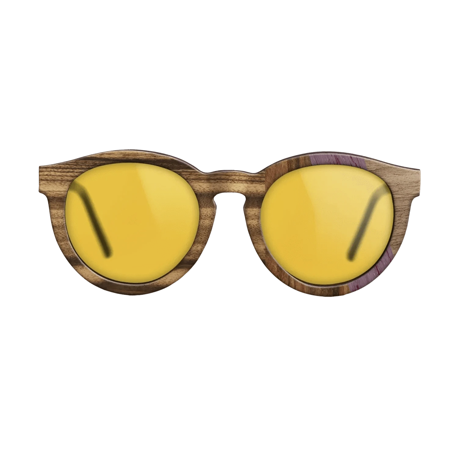 Santos Rosewood Dark,Louro Preto,Purpleheart,Fumed Eucalyptus,Walnut: Straight Grain,Kingwood: Angle Cut - The Rebel - Round - 1489 - SIRIS wood optic