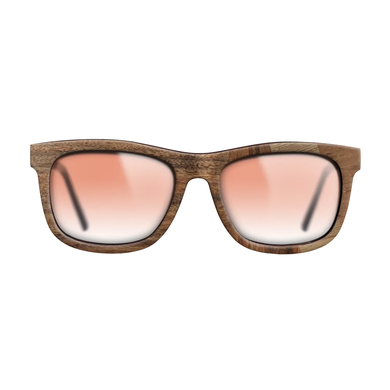 Walnut: Straight Grain,Santos Rosewood Dark,Wenge,East Indian Rosewood: Angle Cut - The Hero - Square - 1429 - SIRIS wood optic