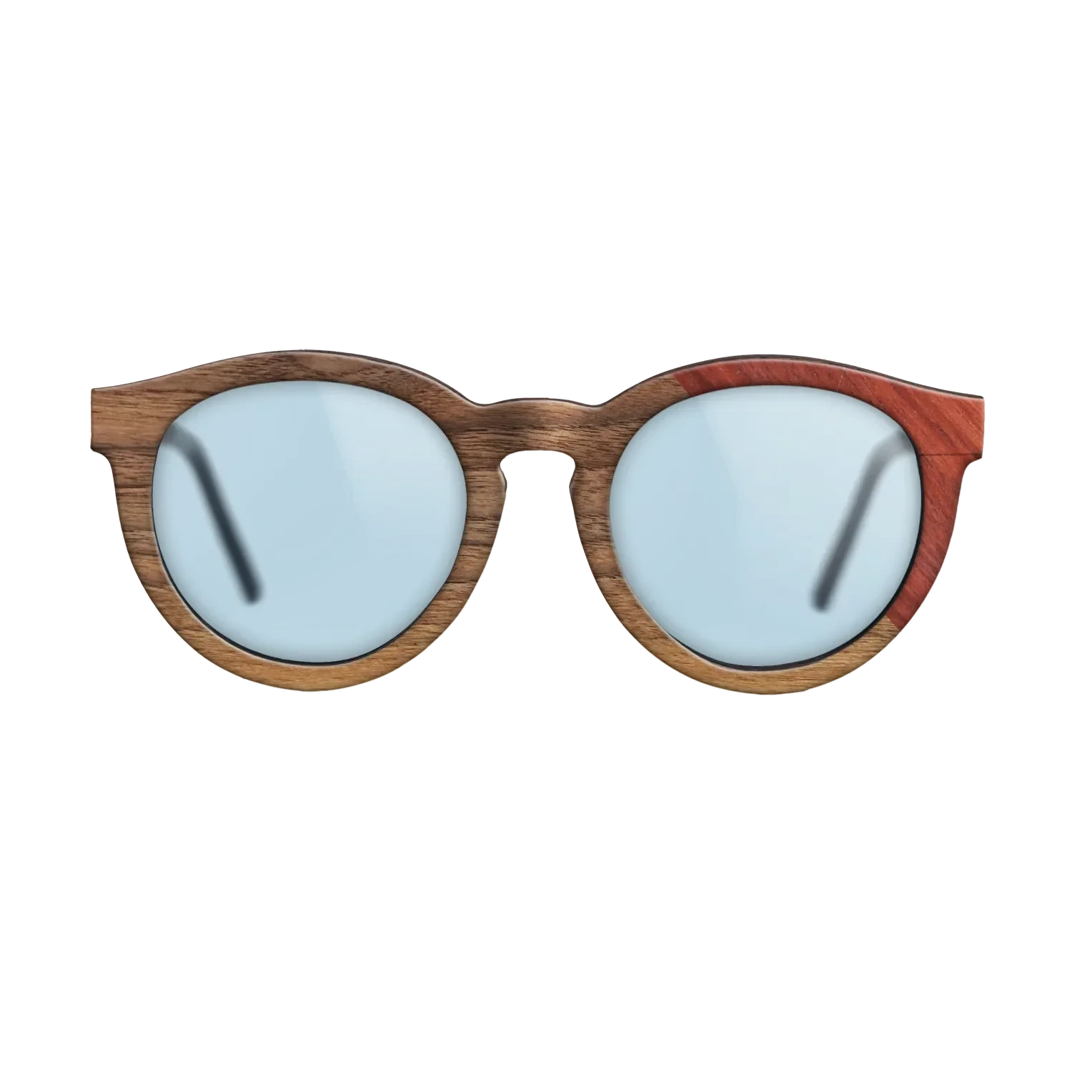 Walnut Claro Light,Poplar Dyed: Red: Dicut - The Rebel - Round - 705 - SIRIS wood optic