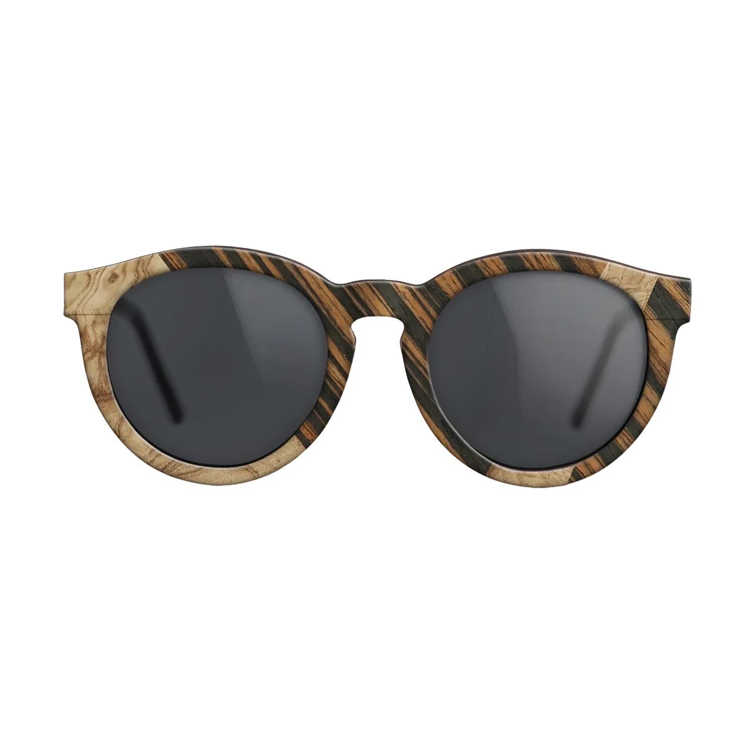 Poplar Dyed: Red,Olive Burl,Italian Ebony: Geometric - The Rebel - Round - 680 - SIRIS wood optic