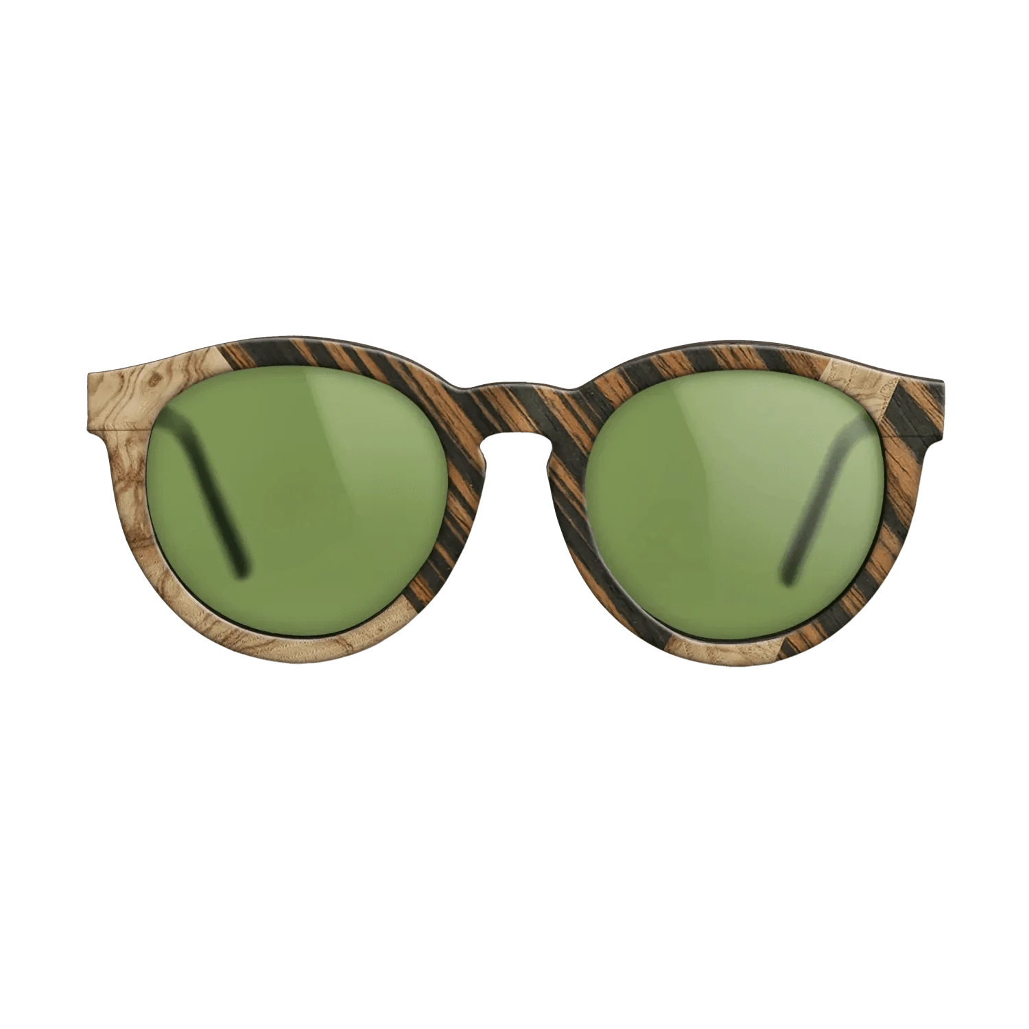Poplar Dyed: Red,Olive Burl,Italian Ebony: Geometric - The Rebel - Round - 680 - SIRIS wood optic