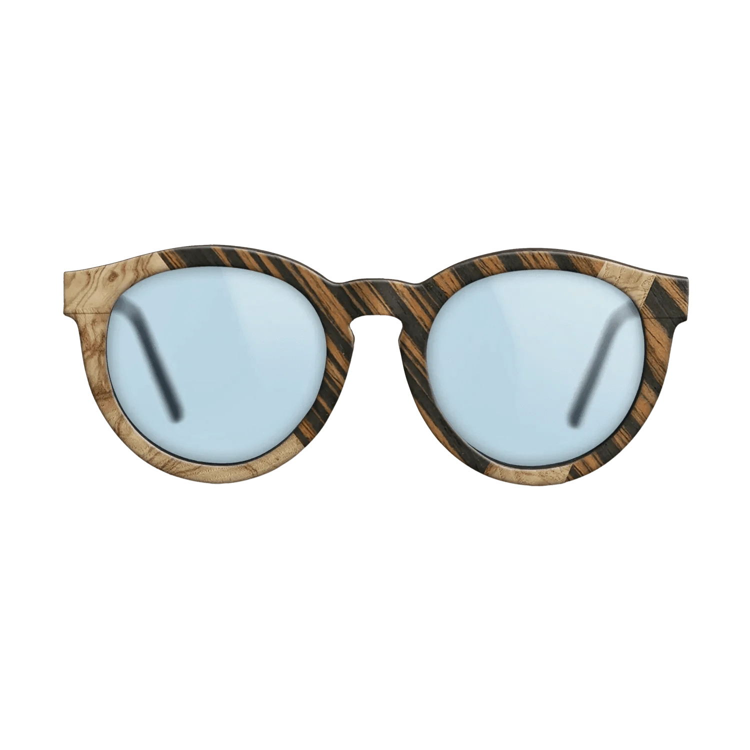 Poplar Dyed: Red,Olive Burl,Italian Ebony: Geometric - The Rebel - Round - 680 - SIRIS wood optic