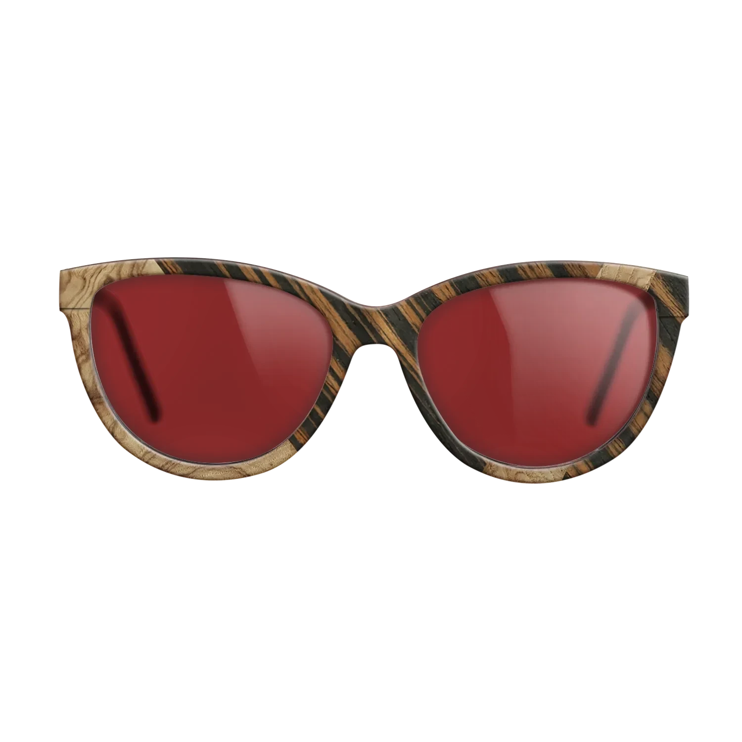Poplar Dyed: Red,Olive Burl,Italian Ebony: Geometric - The Maiden - Cat - 680 - SIRIS wood optic