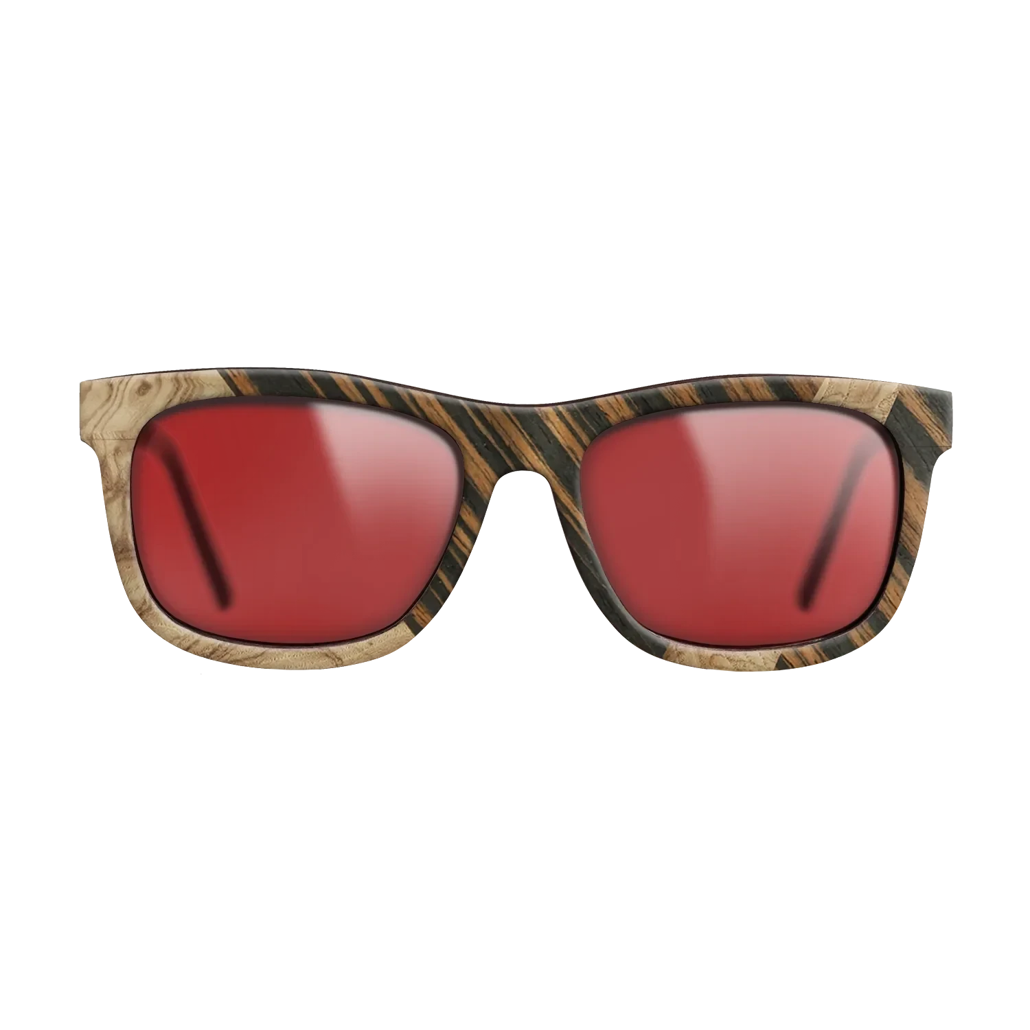 Poplar Dyed: Red,Olive Burl,Italian Ebony: Geometric - The Hero - Square - 680 - SIRIS wood optic