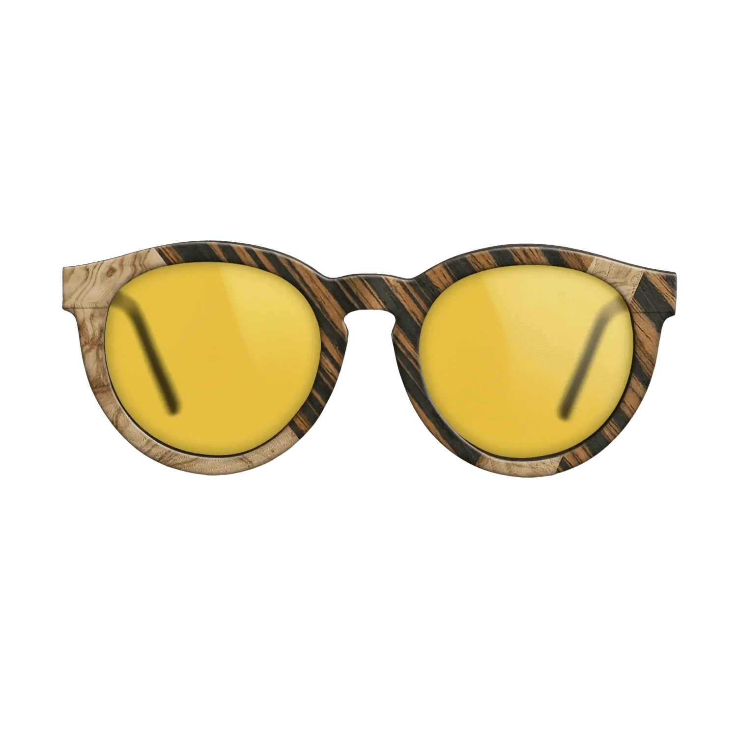 Poplar Dyed: Red,Olive Burl,Italian Ebony: Geometric - The Rebel - Round - 680 - SIRIS wood optic