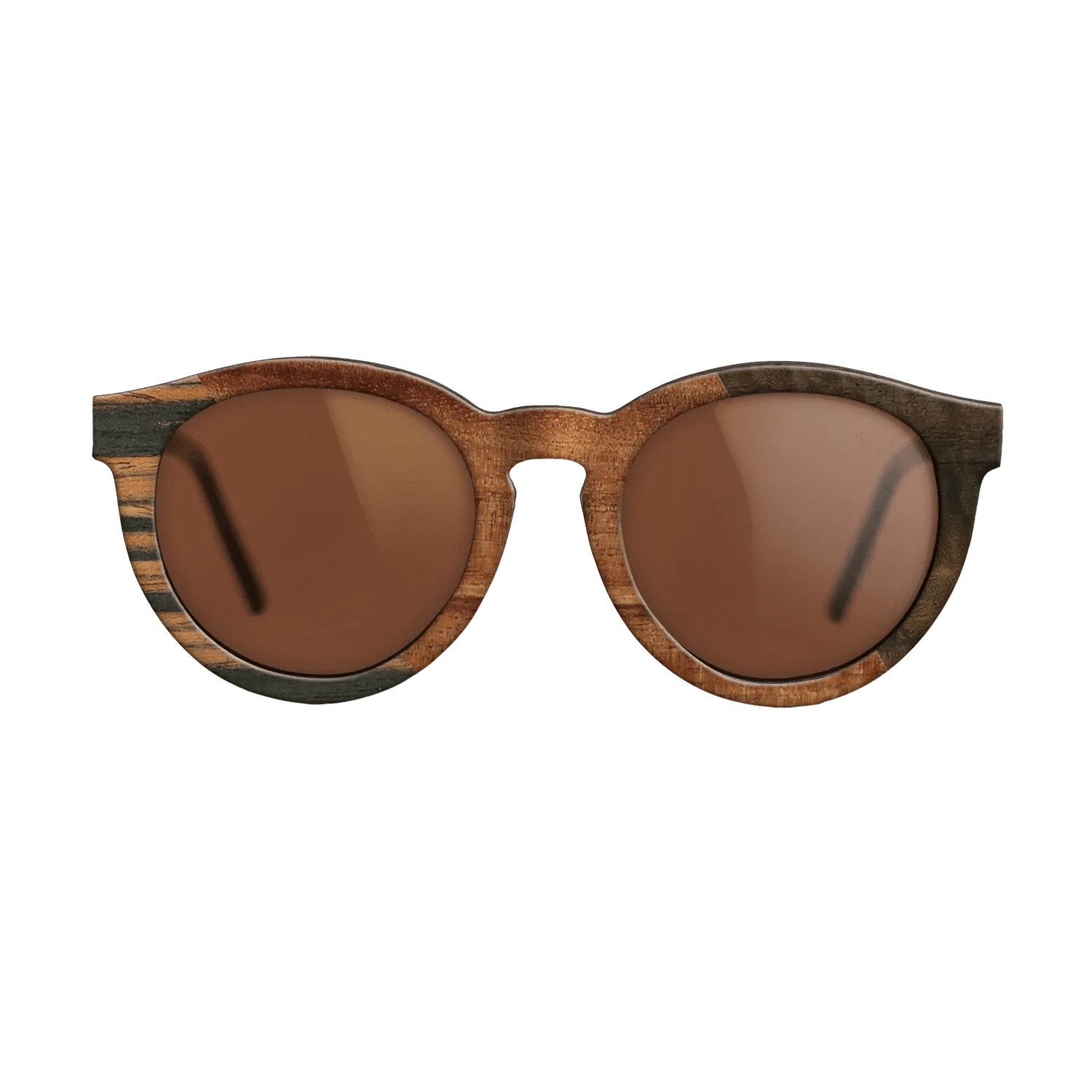 Walnut Burl,Italian Ebony,Koa,Fumed Eucalyptus: Angle Cut - The Rebel - Round - 915 - SIRIS wood optic